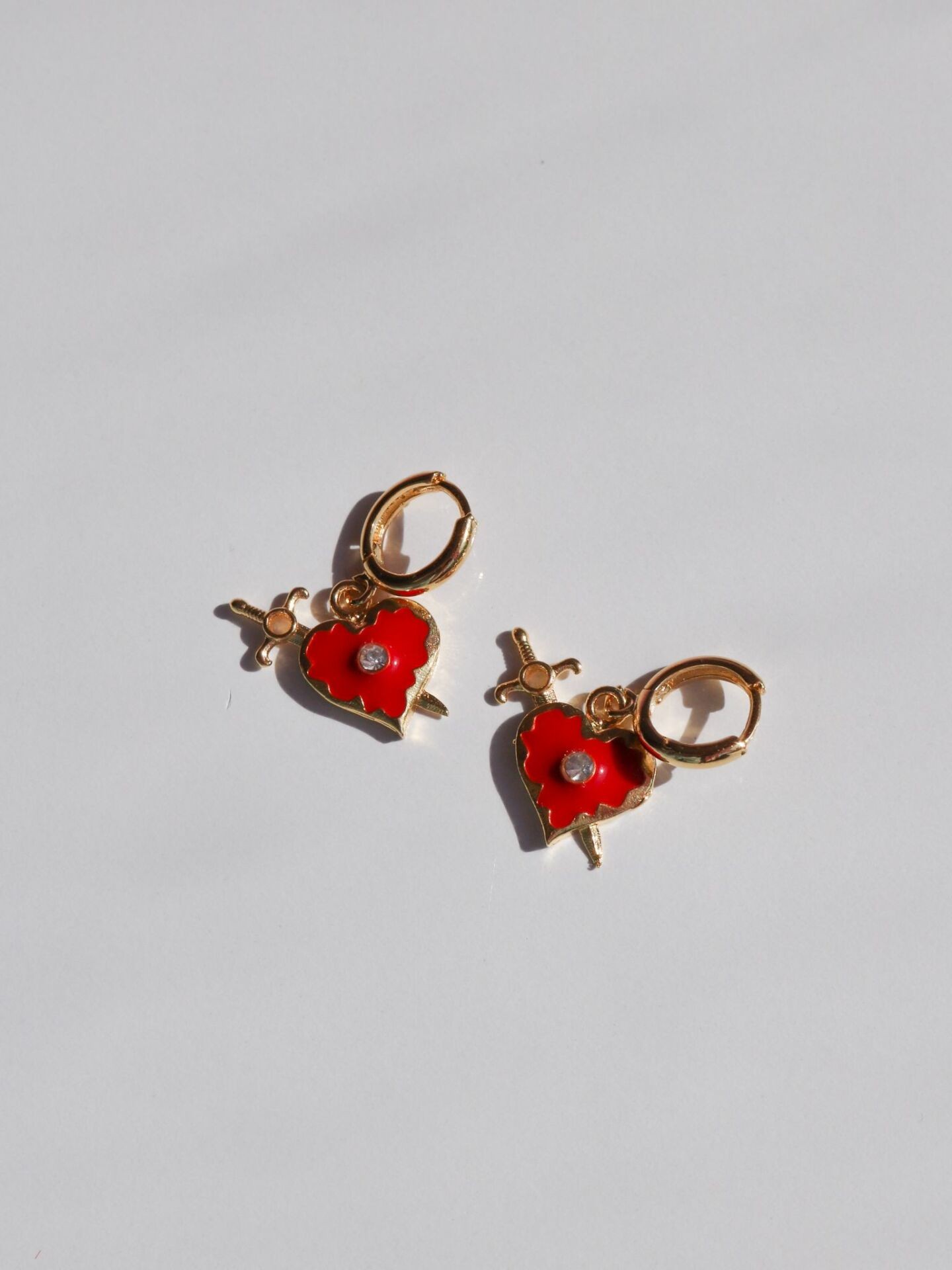 Heart and Sword Earring