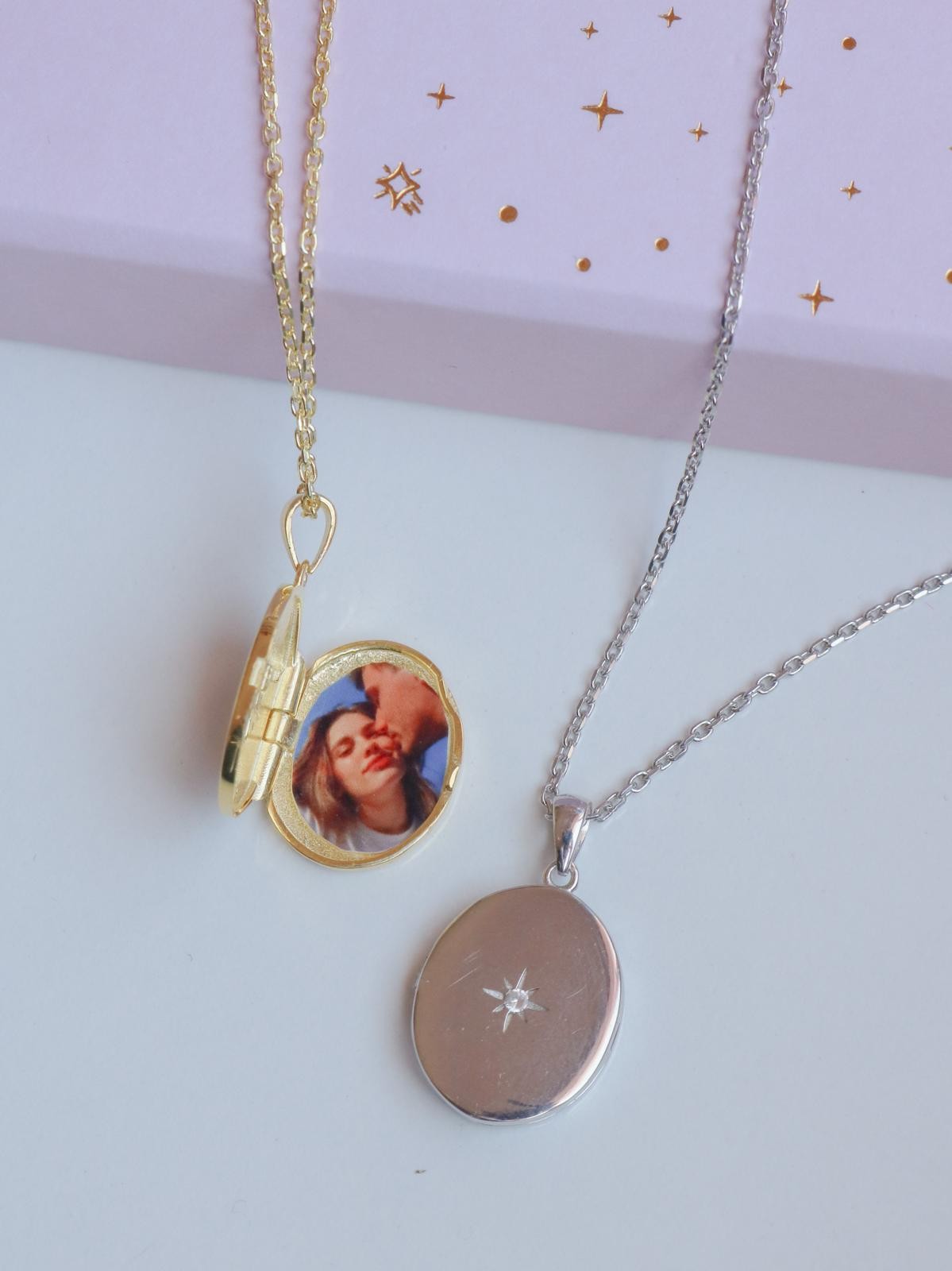 Locked Memoire v2. 925 Silver Locket Necklace with Personalized Photo