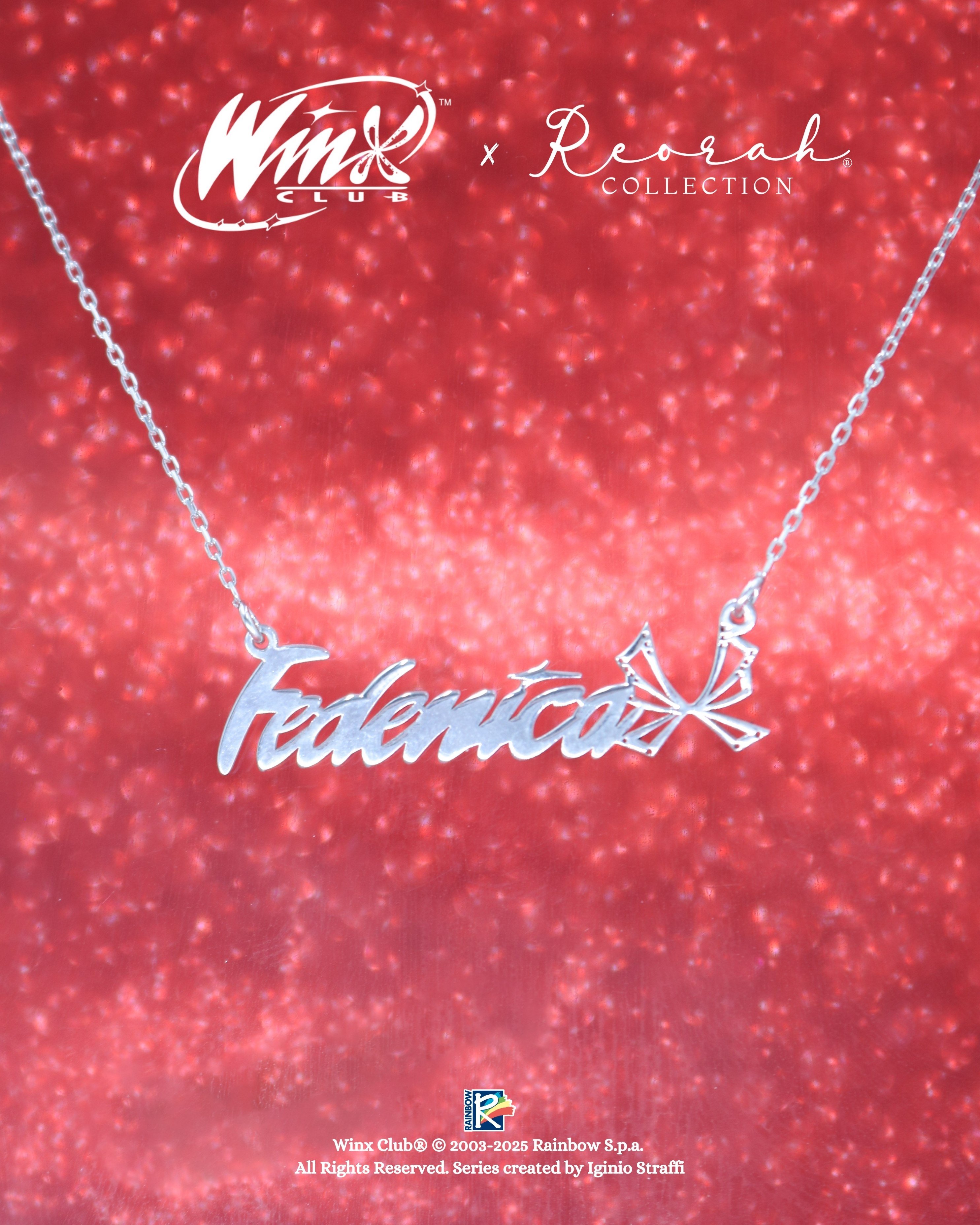 Winx Club® Kişiye Özel Enchantix Wings İsim Kolye