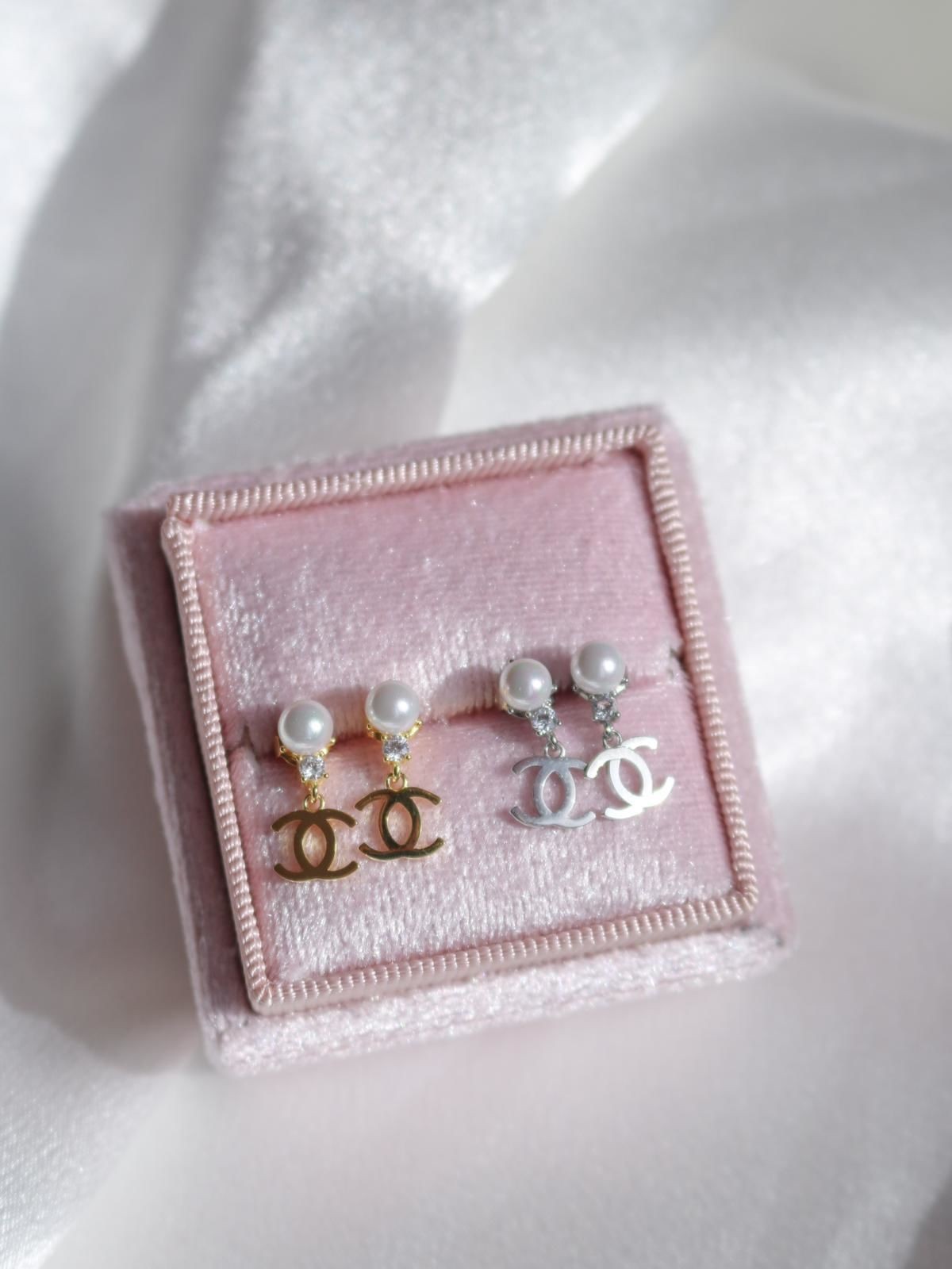 Chanel 925 Silver Earrings with Pearls