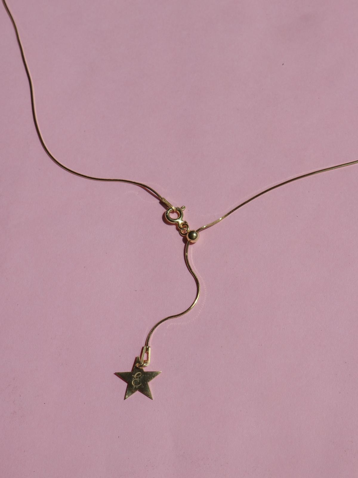 Starry Letter Elevator Necklace 925 Silver