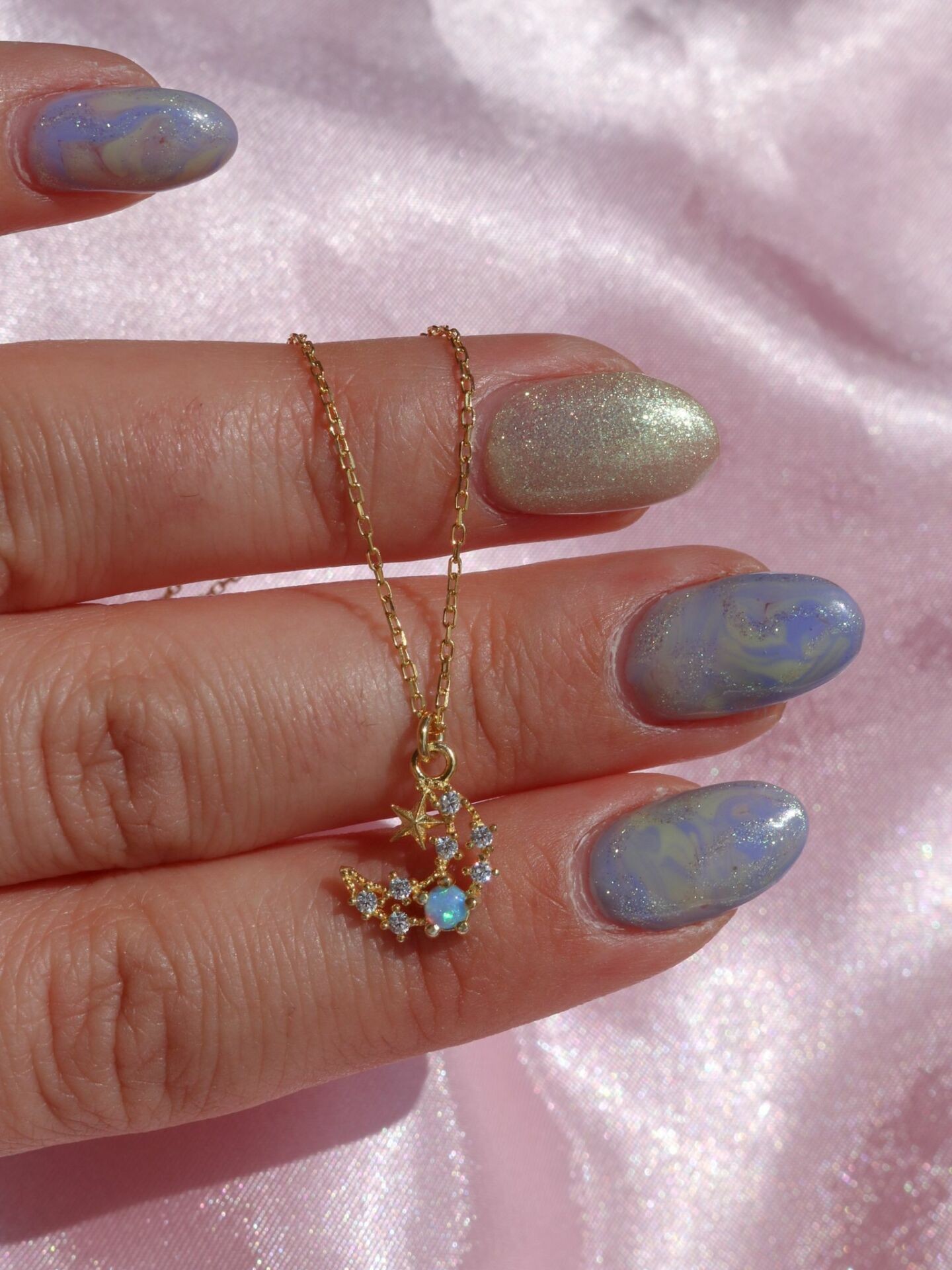 The Moon Opal 925 Silver Necklace