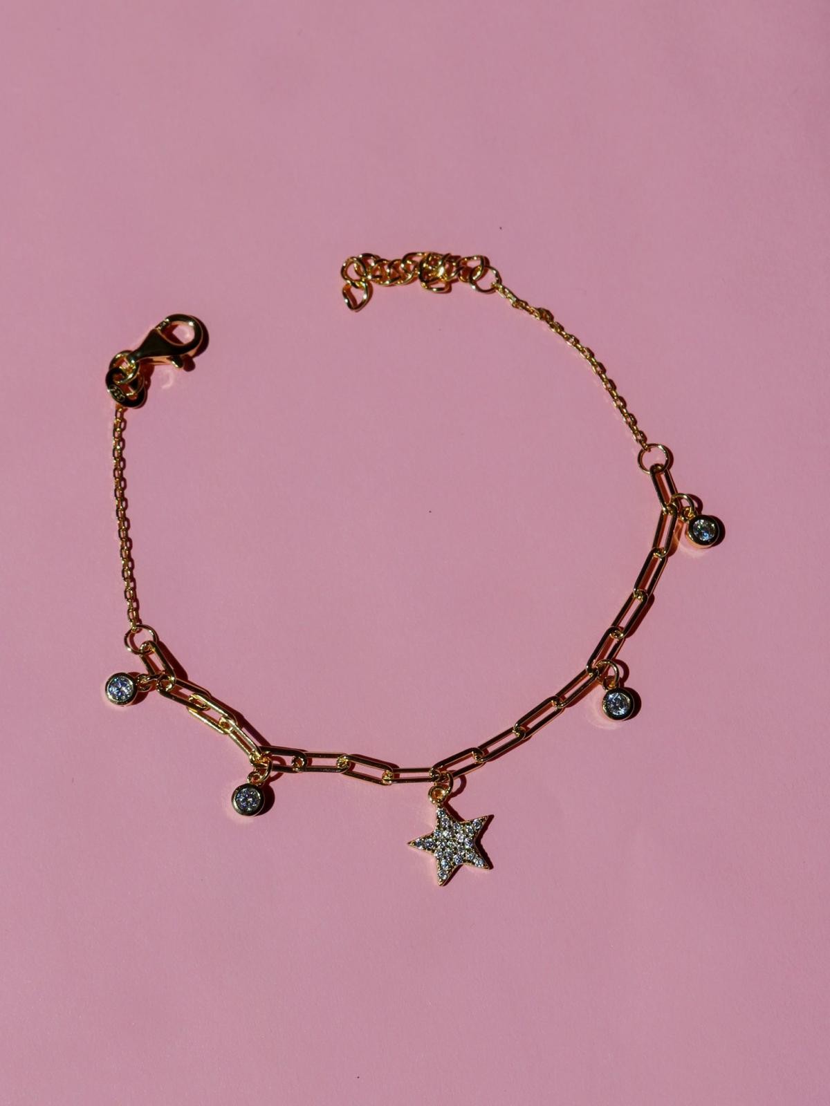 Star Charm Bracelet 925 Silver