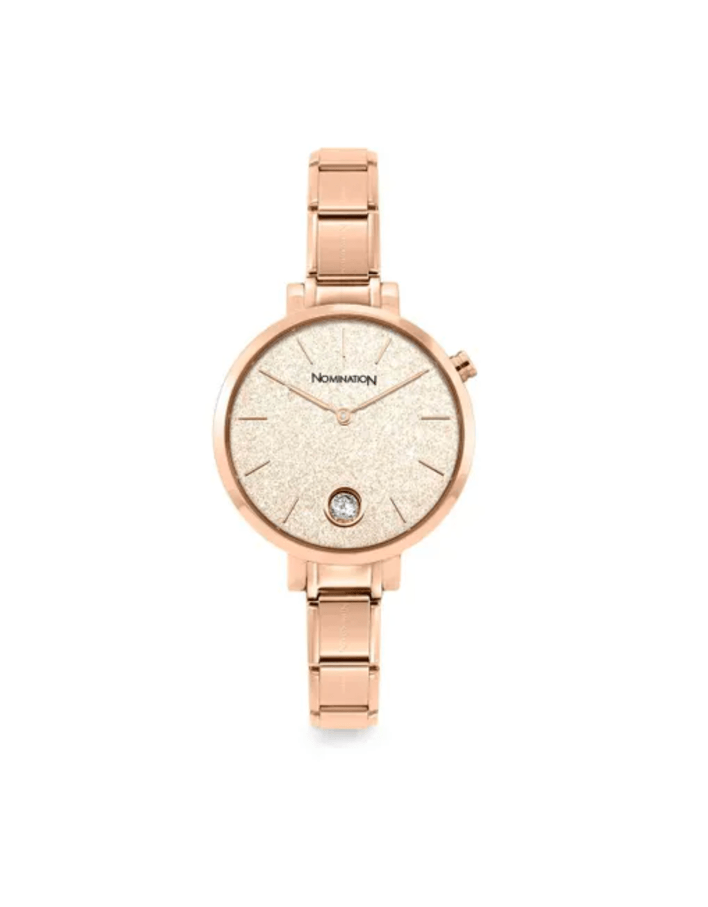 COMPOSABLE ROSEGOLD WATCH, GLITTER AND CZ