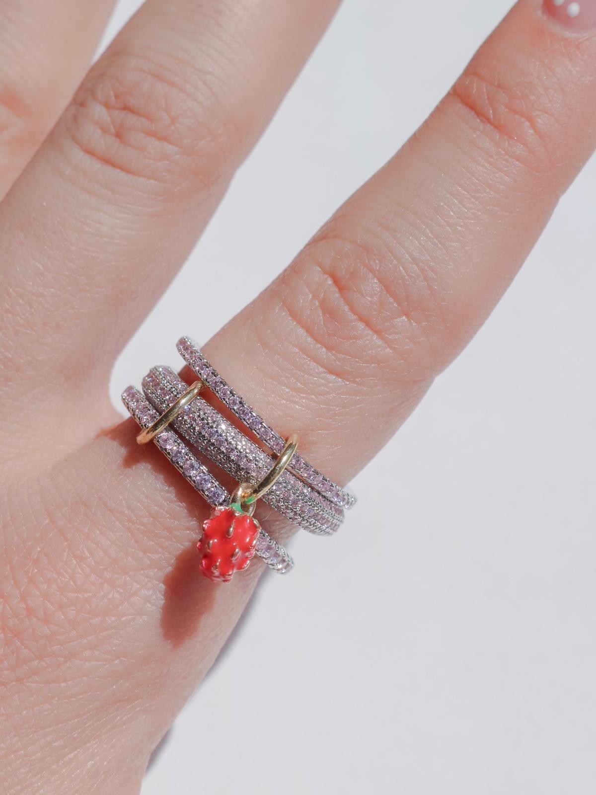 Pembe Velorien Charm Yüzük 15 - M Beden