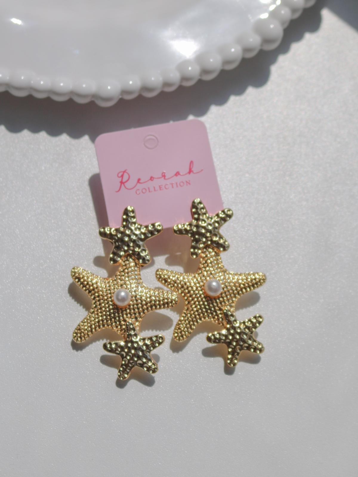 Starfish Pearl Shine Küpe