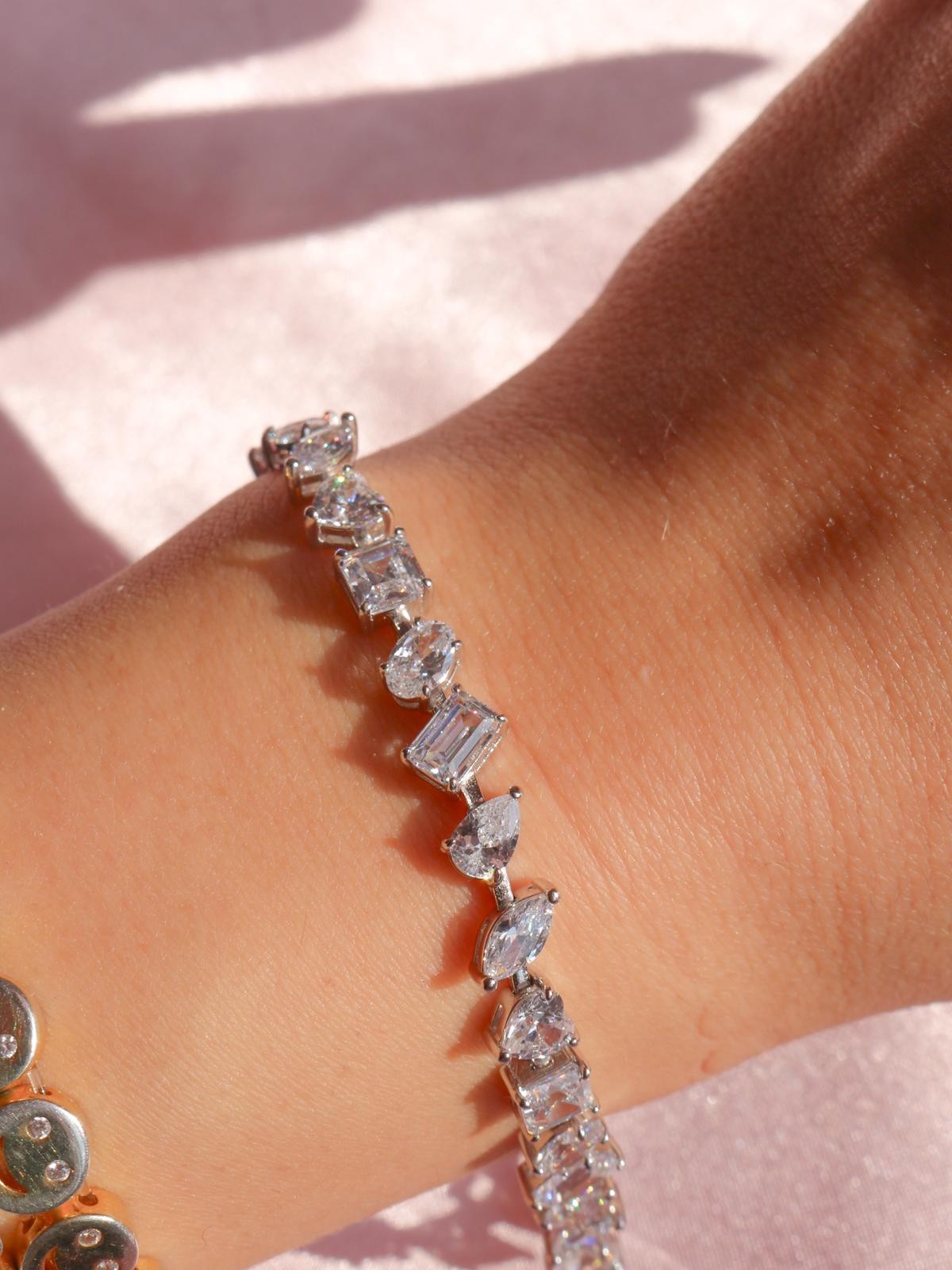 Crystal Mosaic 925 Silver Bracelet