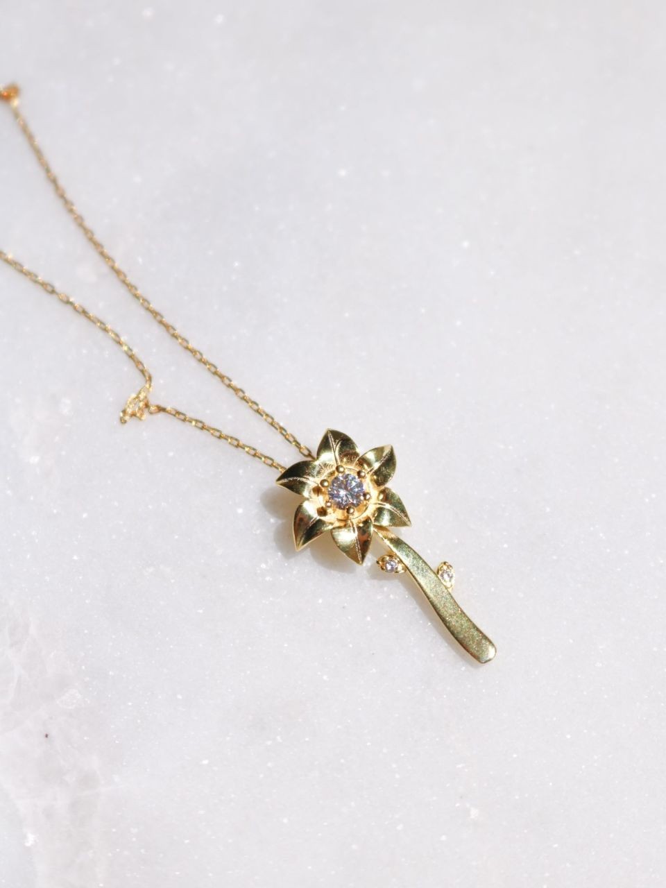Rapunzel Sundrop Flower Necklace 925 Silver