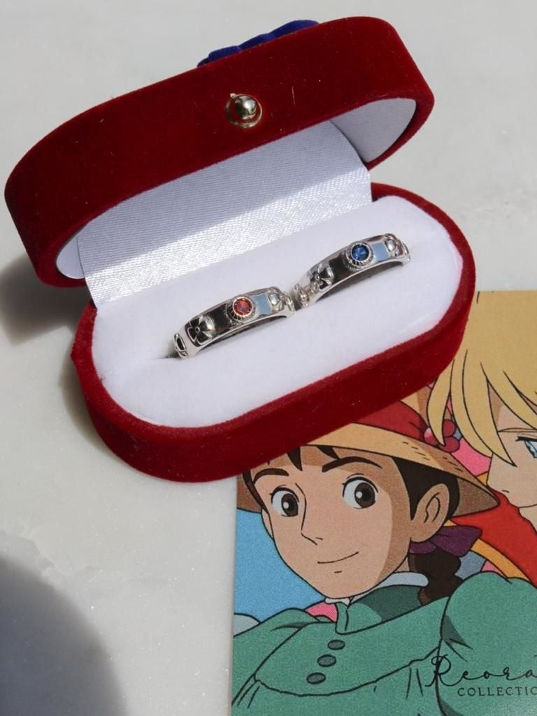 Howl's Moving Castle Couple Ring 925 Silver