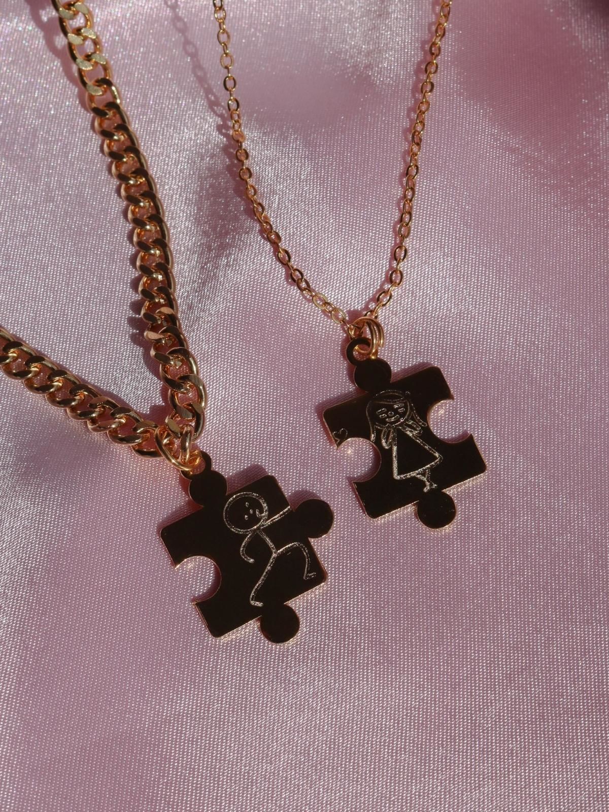 Puzzle Couple Necklace