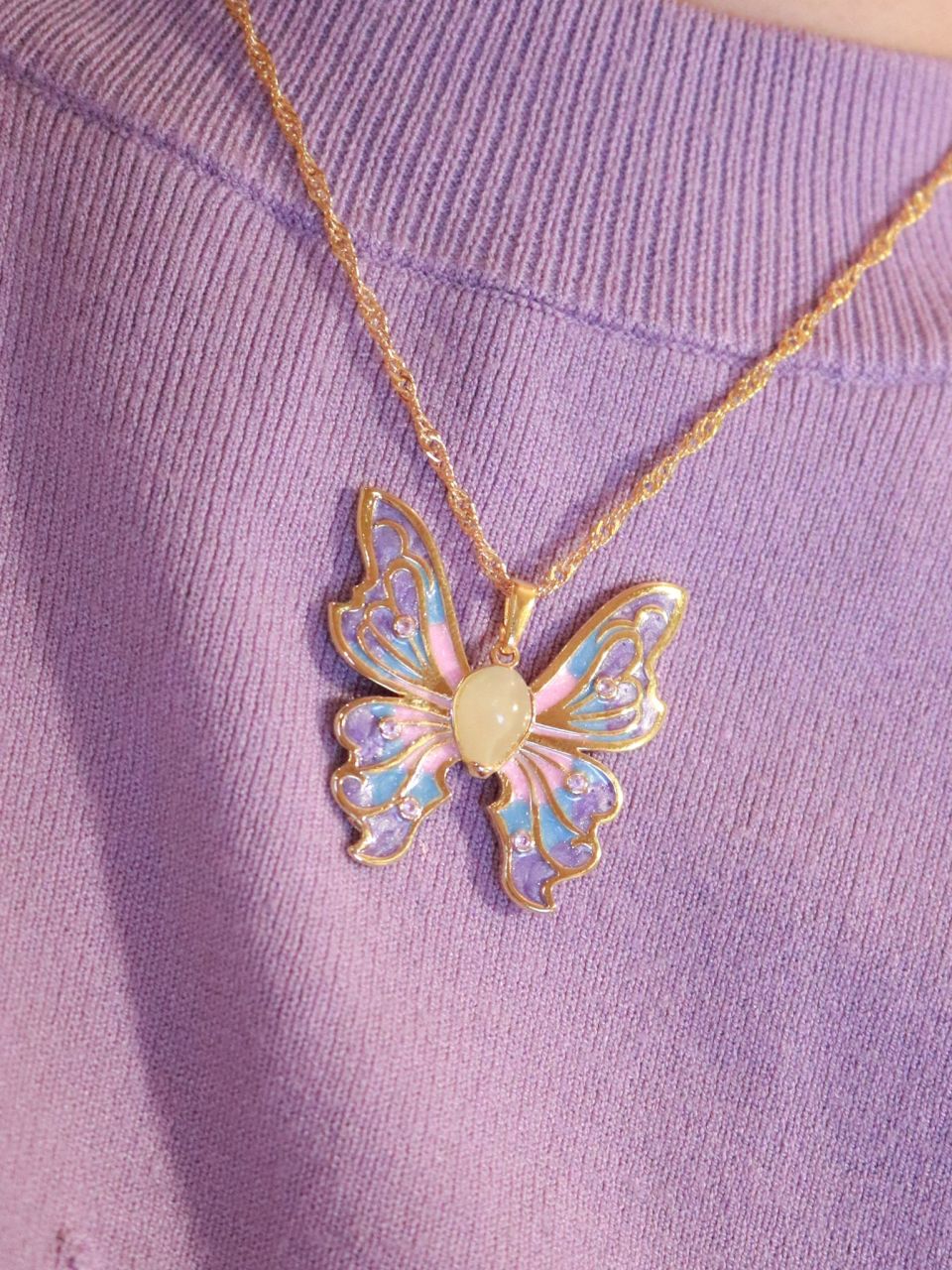 Fairy Elina Glow in the Dark Butterfly Necklace
