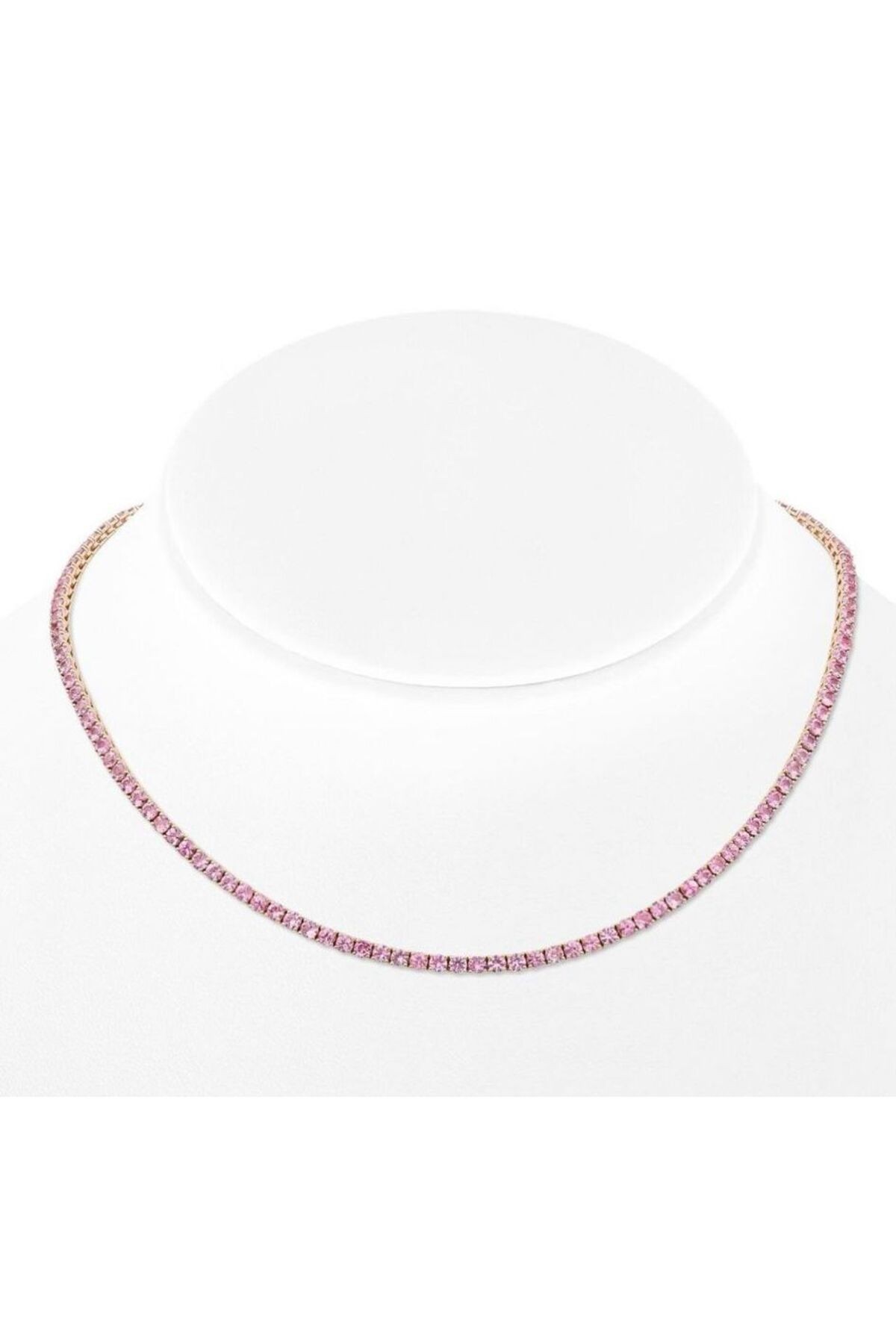 Pink Zircon Stone Waterway Necklace