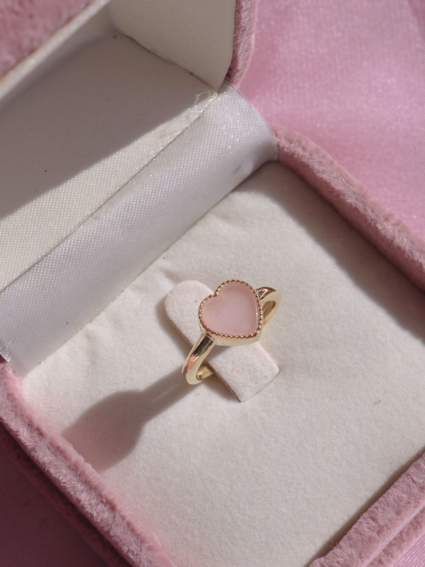 Light Pink Heart 925 Silver Ring