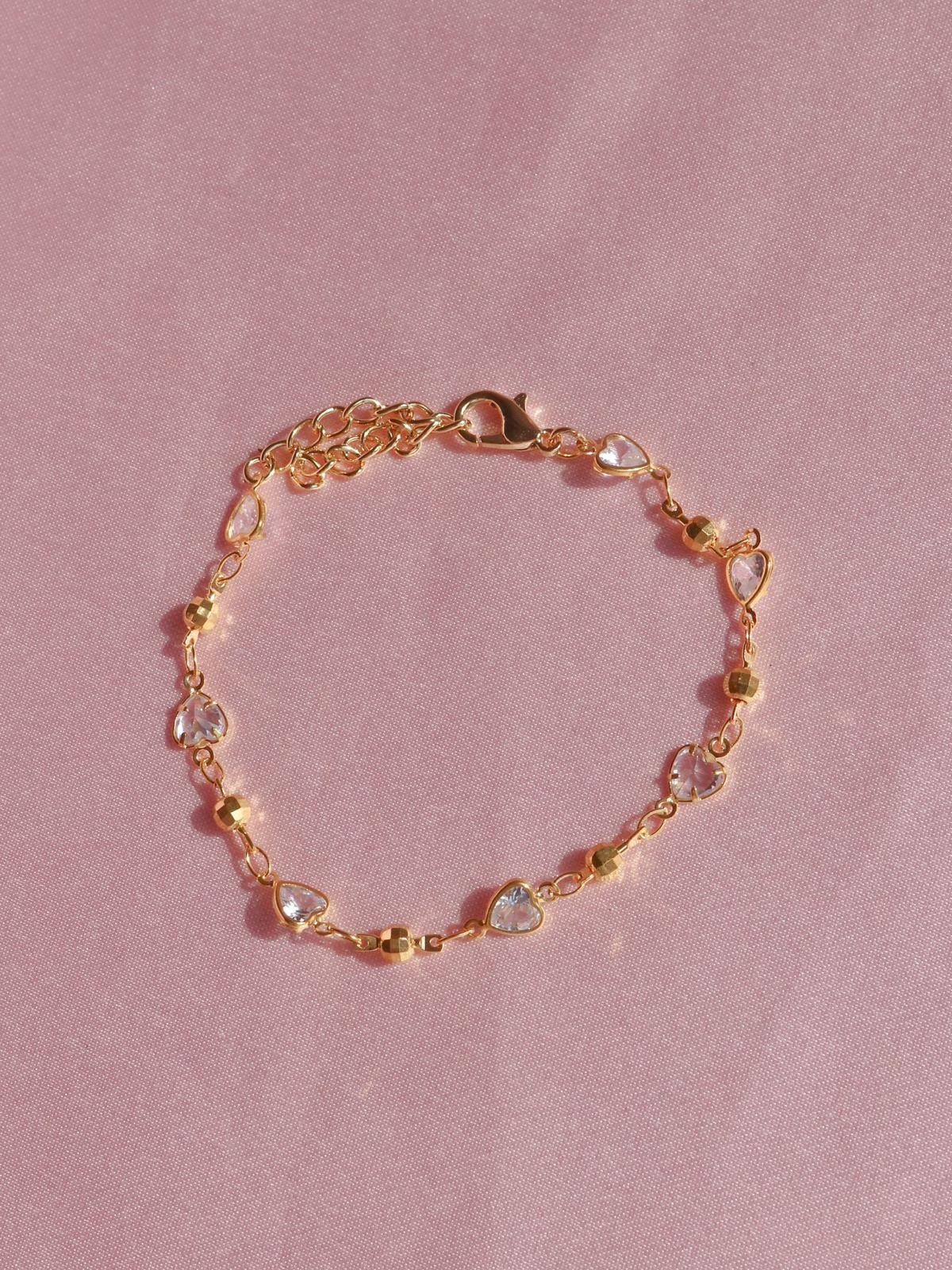 Heart Zircon Ball Bracelet