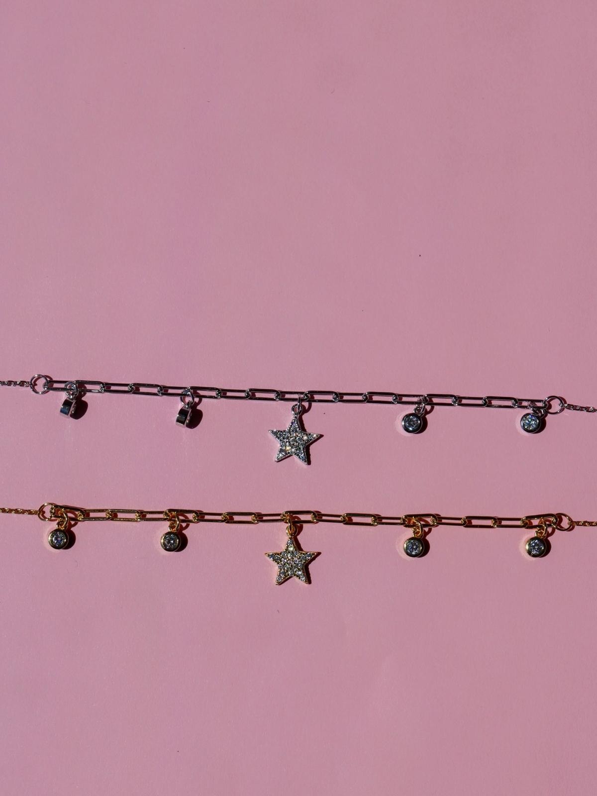 Star Charm Bileklik 925 Gümüş