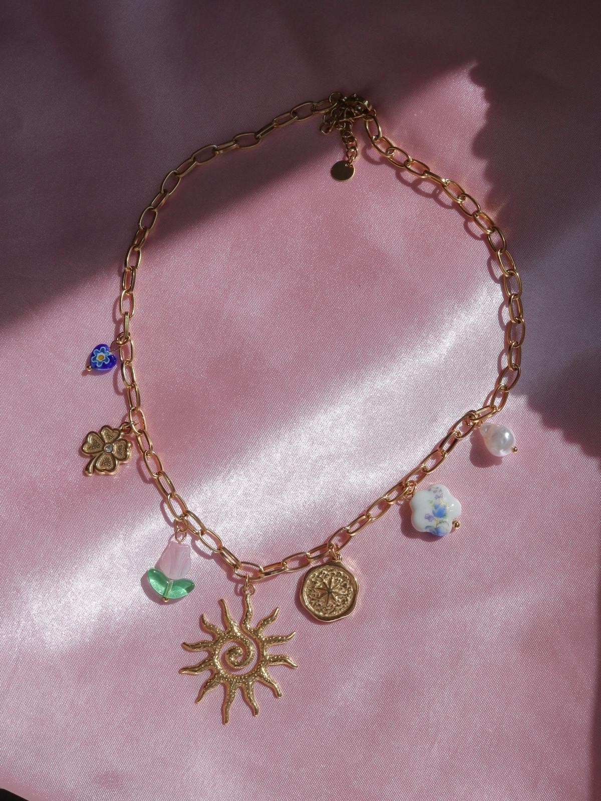 Sunrise Çelik Charm Kolye