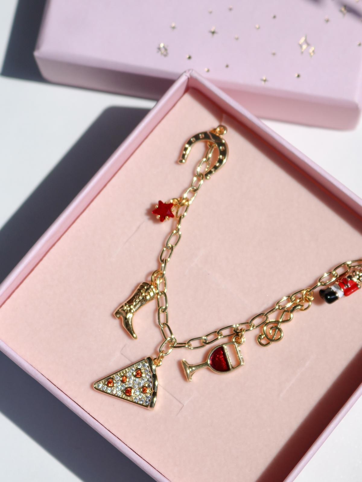Sip, Slice & Love Charm Kolye Xuping Zincir