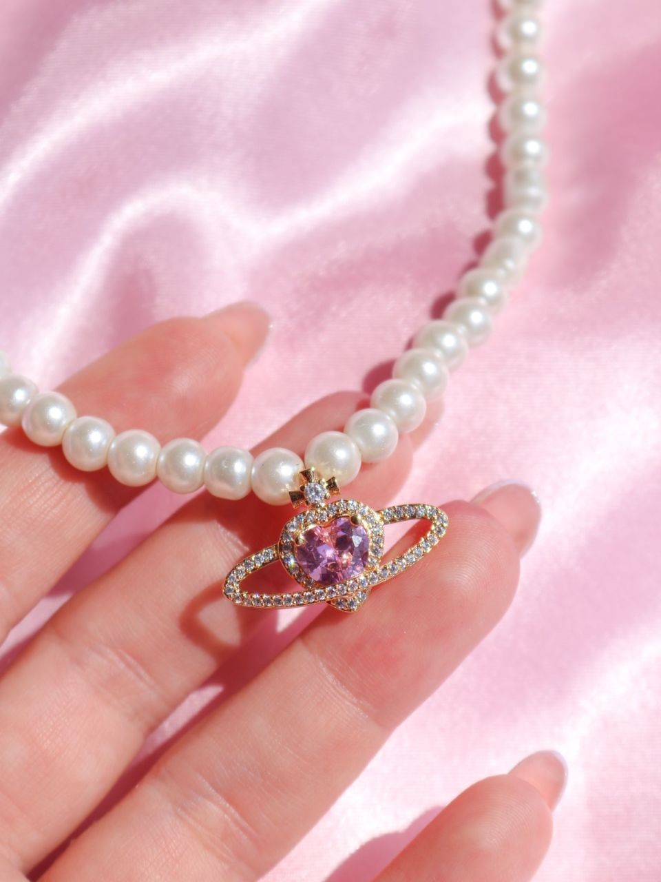 Saturn Baby Pearl Necklace