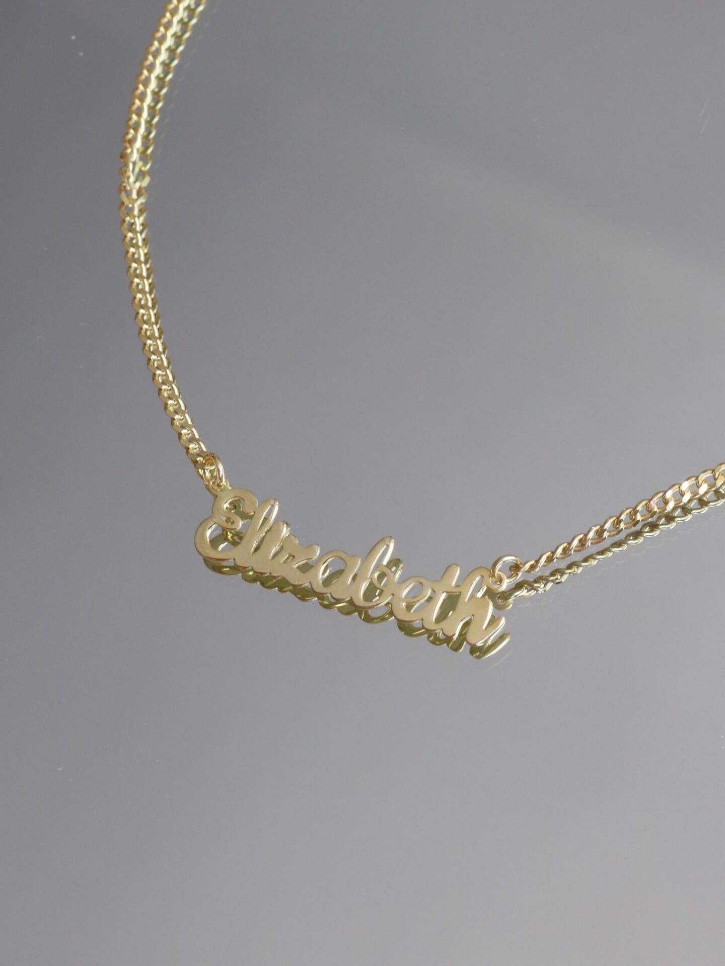 Thick Chain Name Necklace 925 Silver