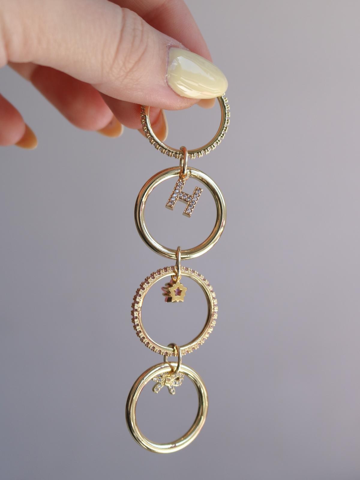 Pembe Velorien Charm Yüzük 15 - M Beden