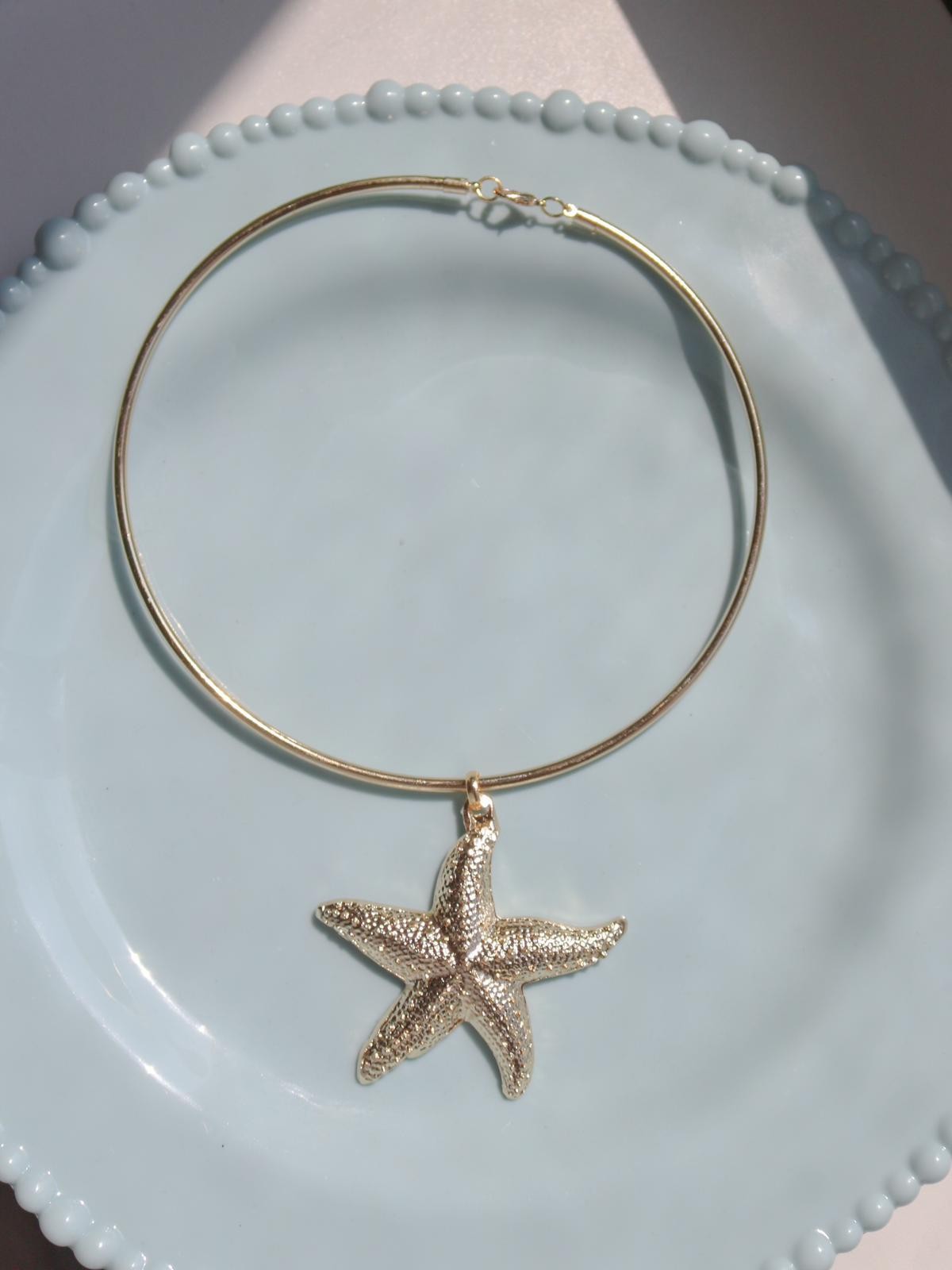 Golden Starfish Kolye