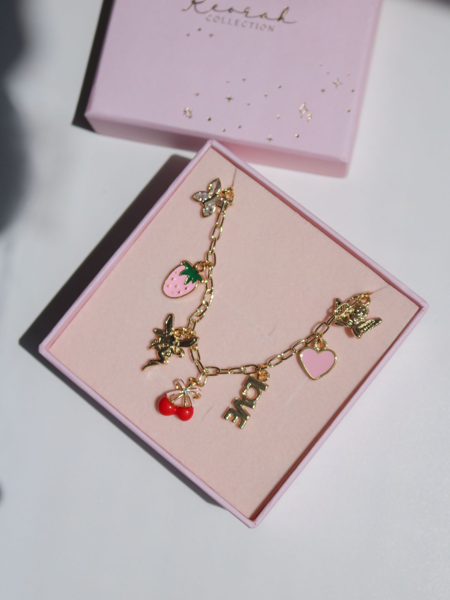 Pink Fairy Love Charm Kolye Xuping Zincir