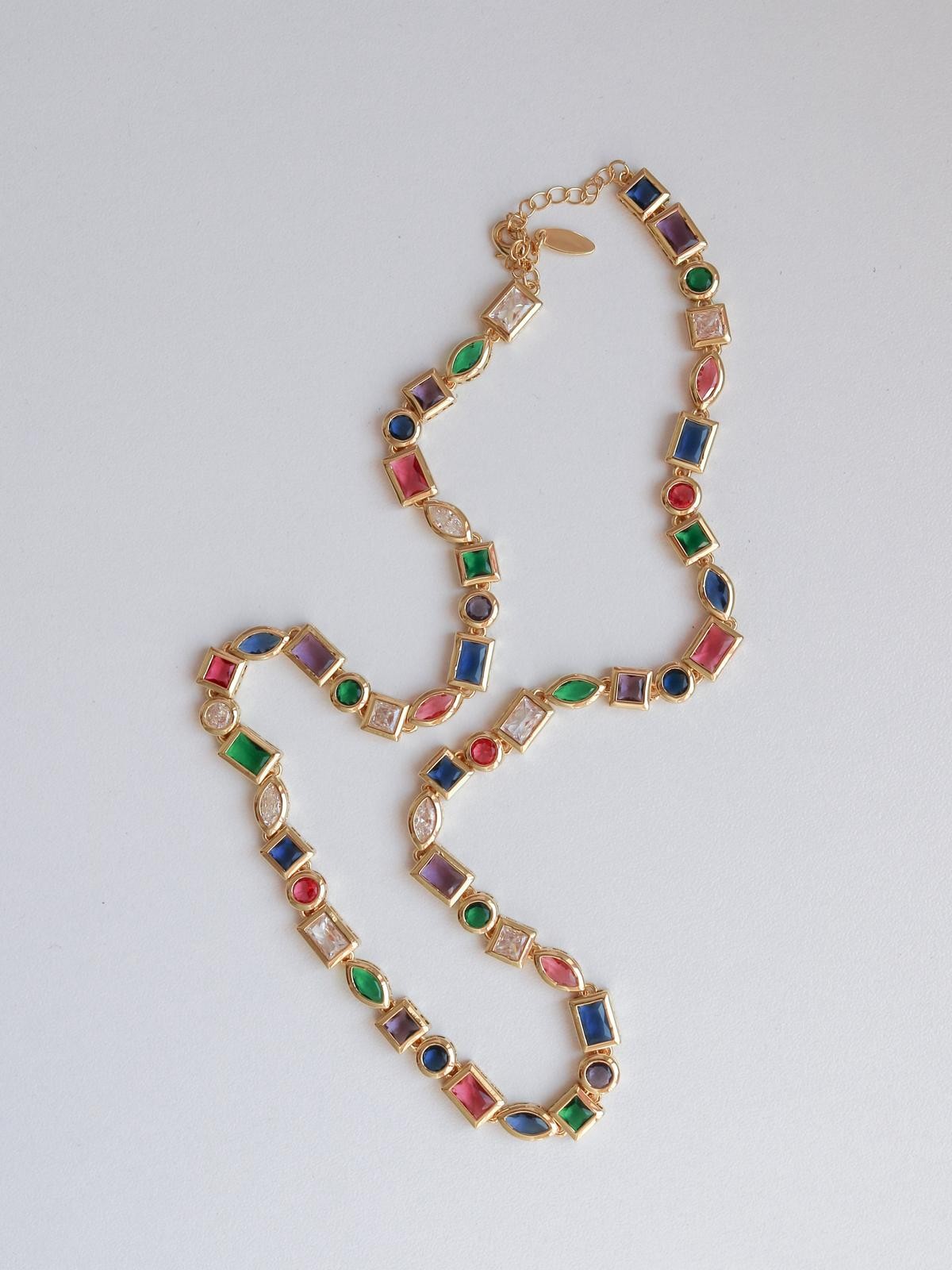 Colorful Multiple Gems Kolye