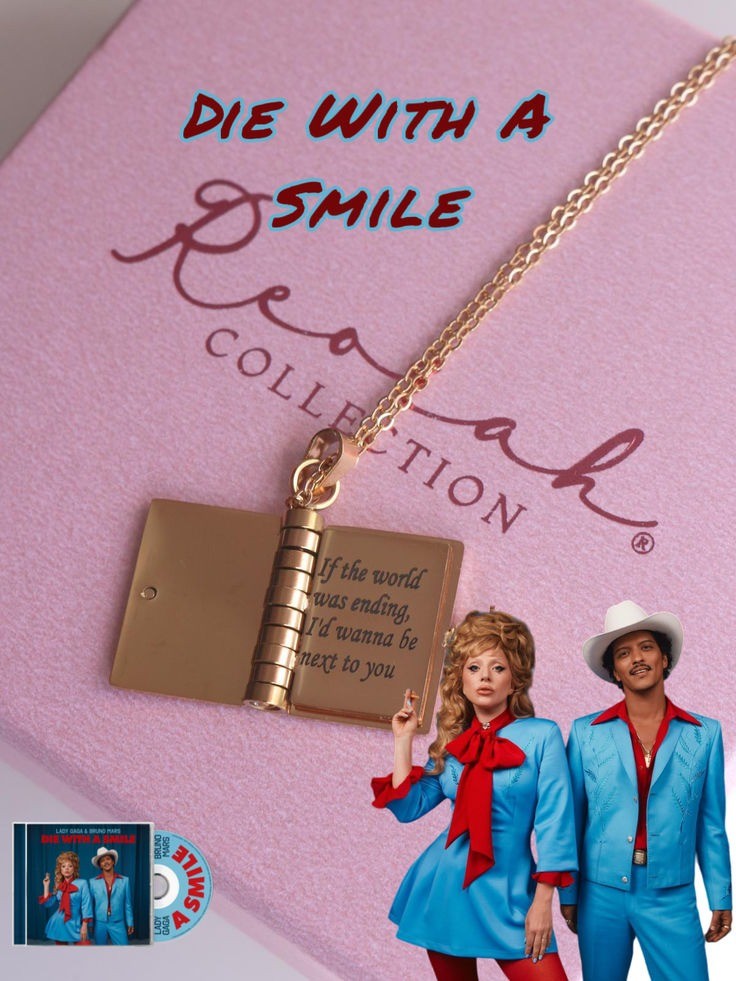 Die With a Smile Kitap Çelik Kolye