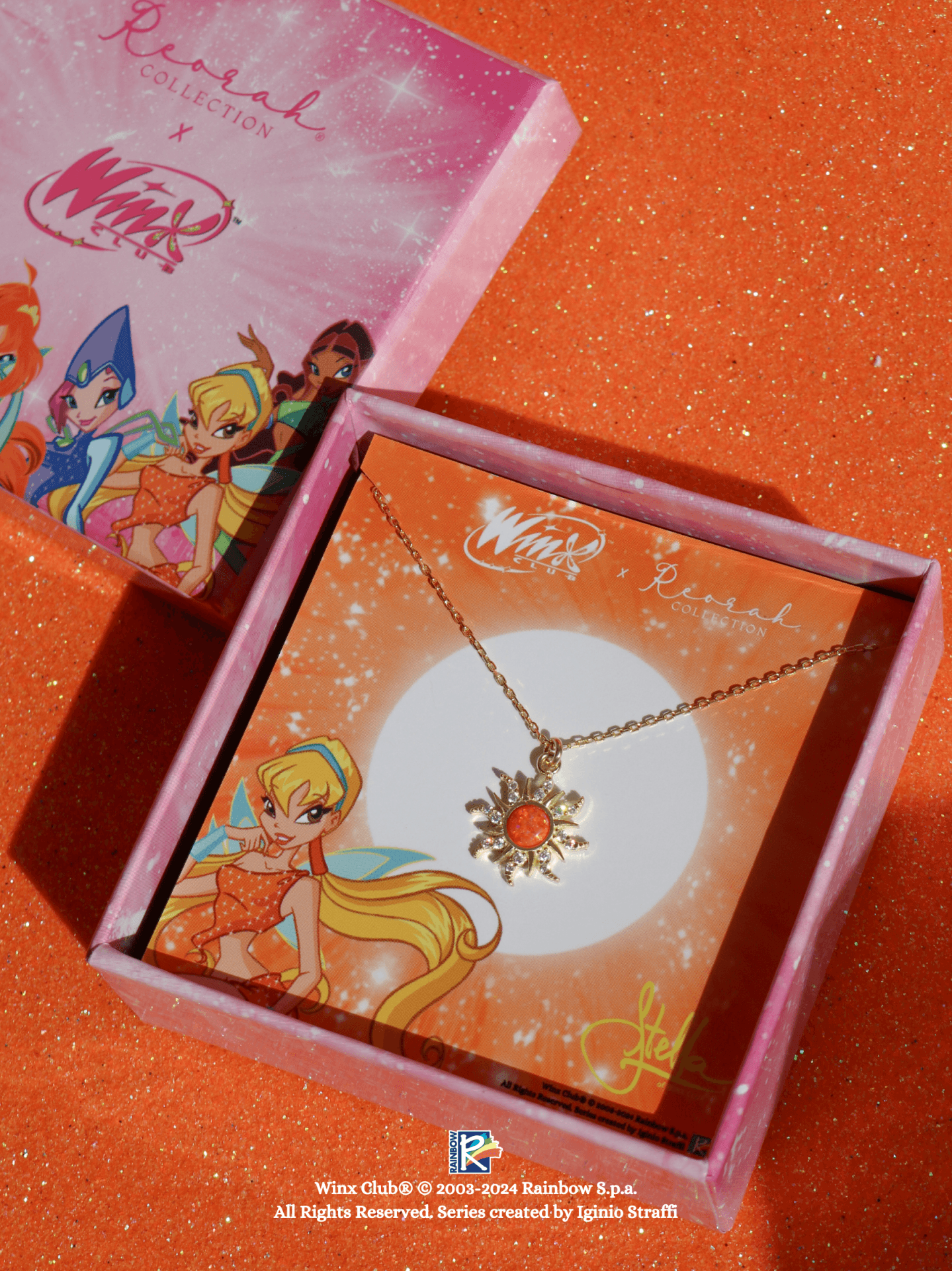 Winx Club® Stella Opal Sun Necklace 925 Sterling Silver