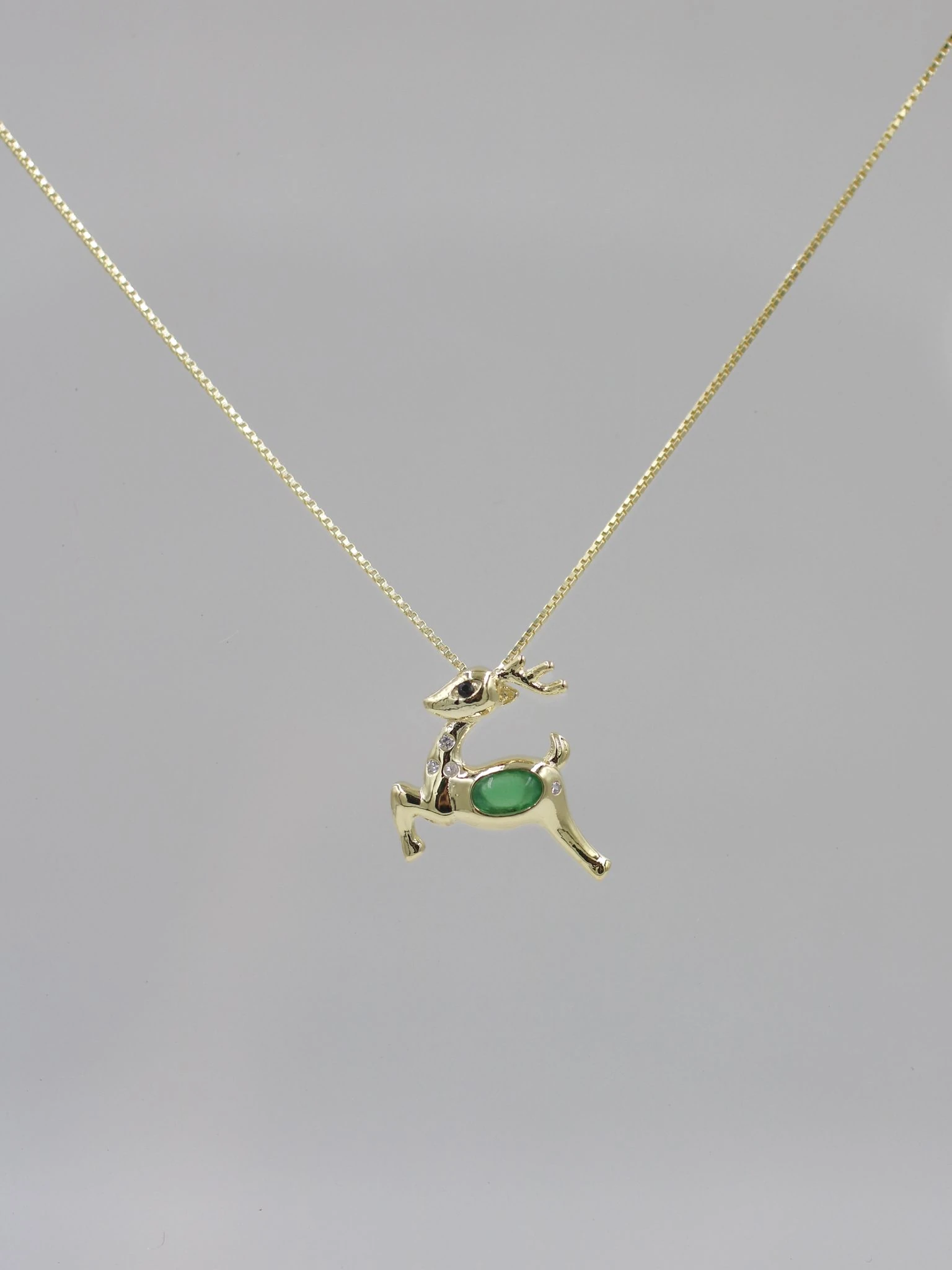 Green Forest Deer 925 Gümüş Kolye