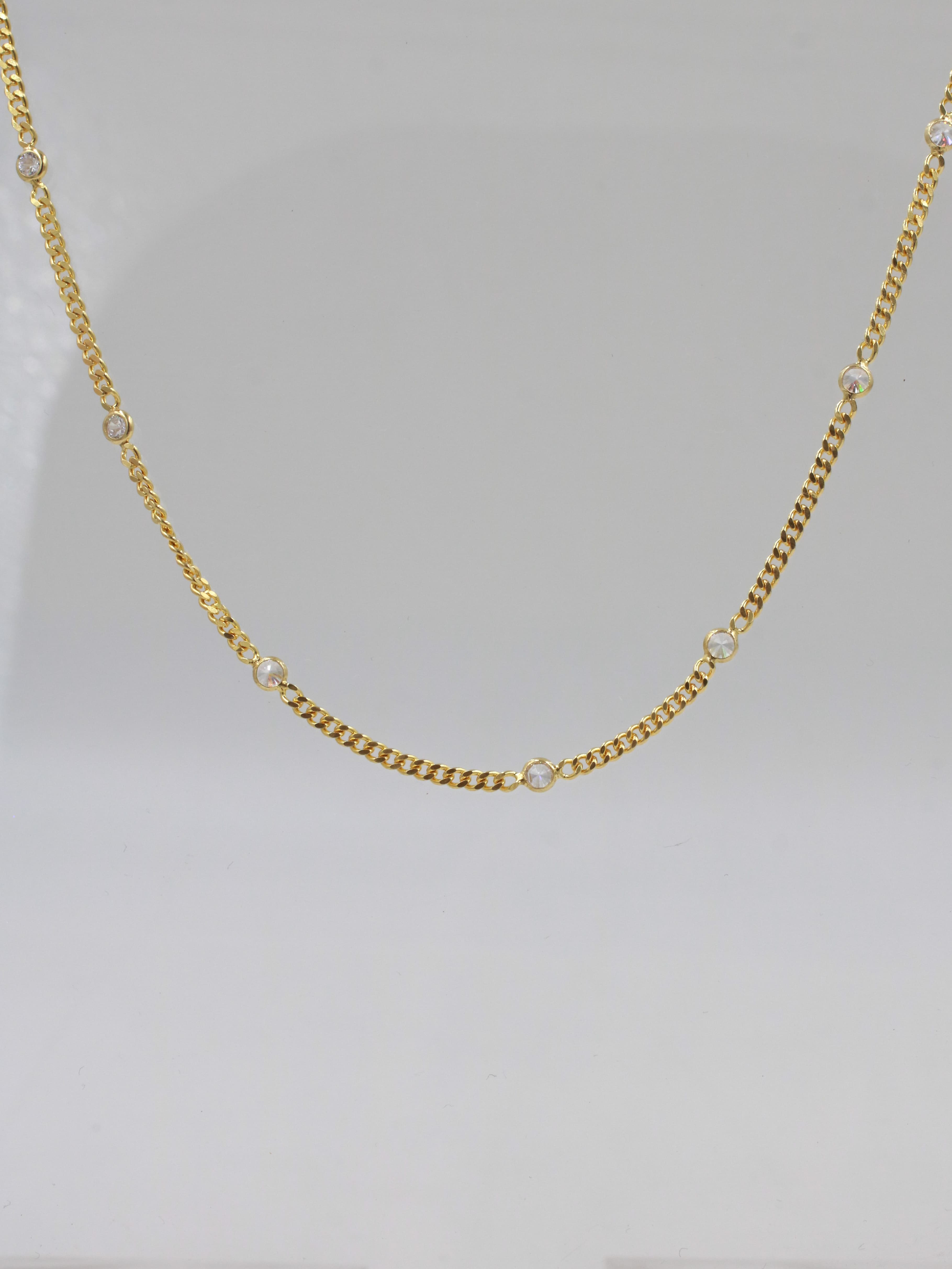 Stoned 925 Silver Chain Necklace