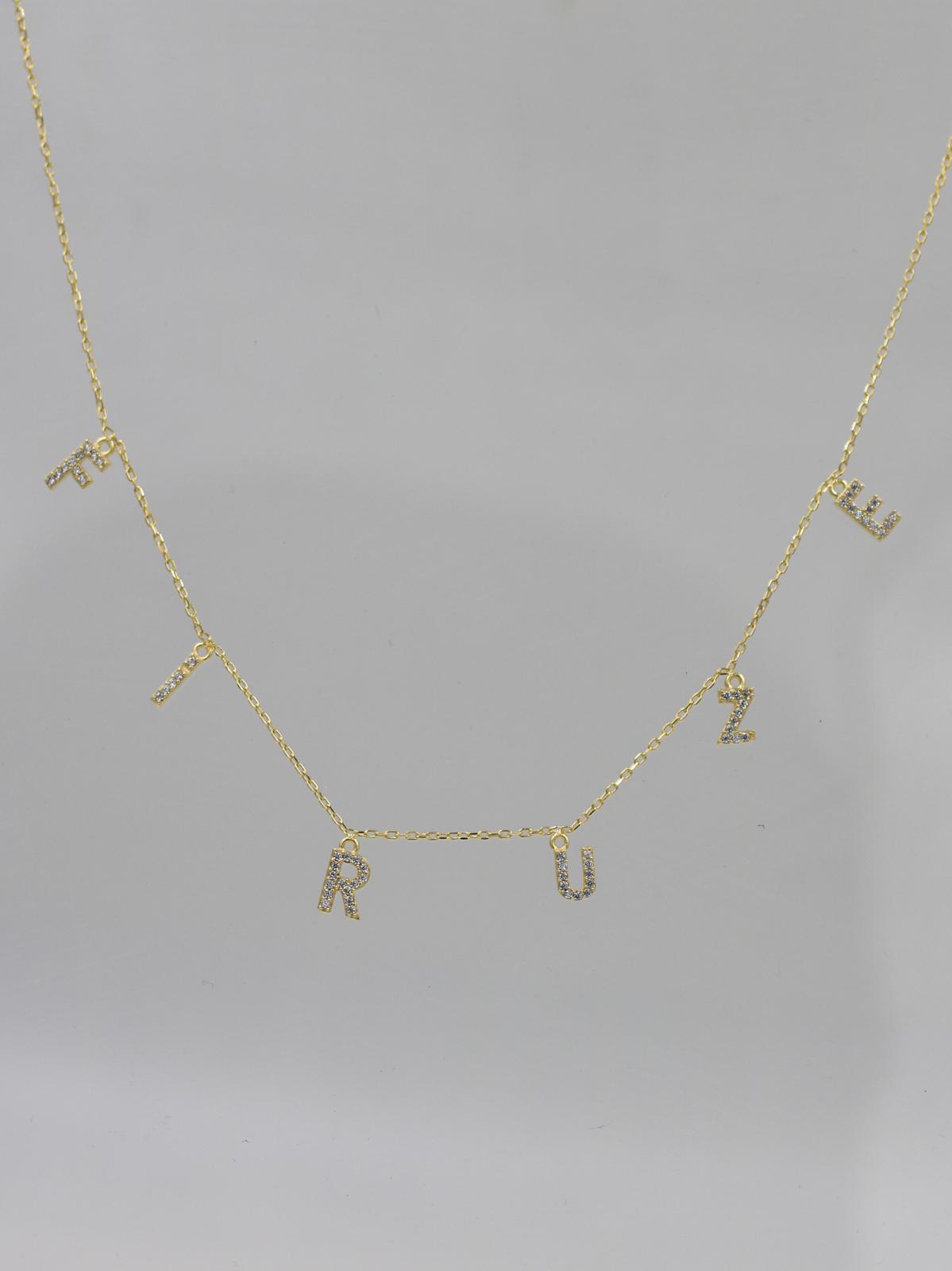 925 Silver Stone Name Necklace