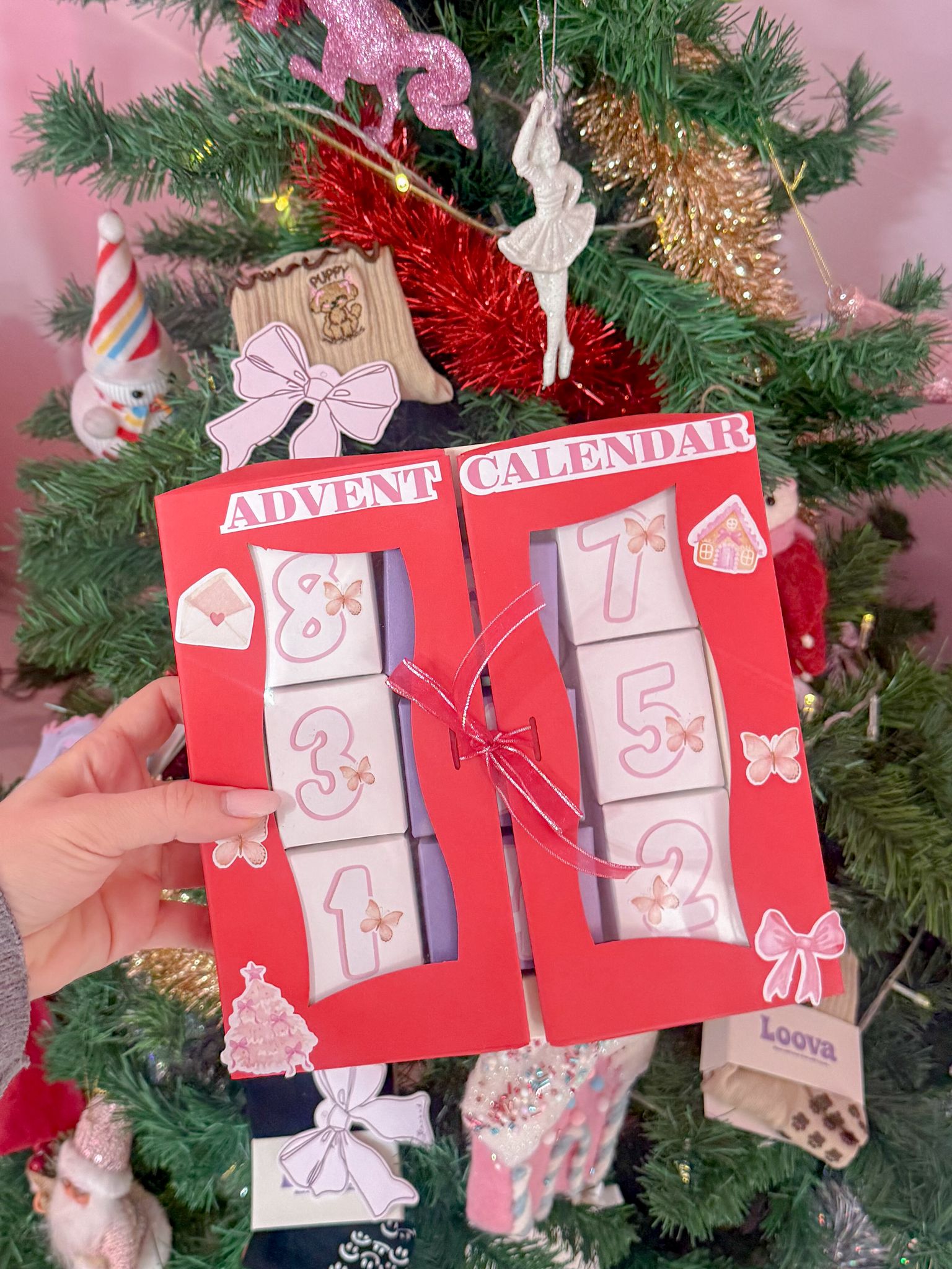 Reorah Kırmızı Bileklik & Charm Advent Calendar 9 Adet