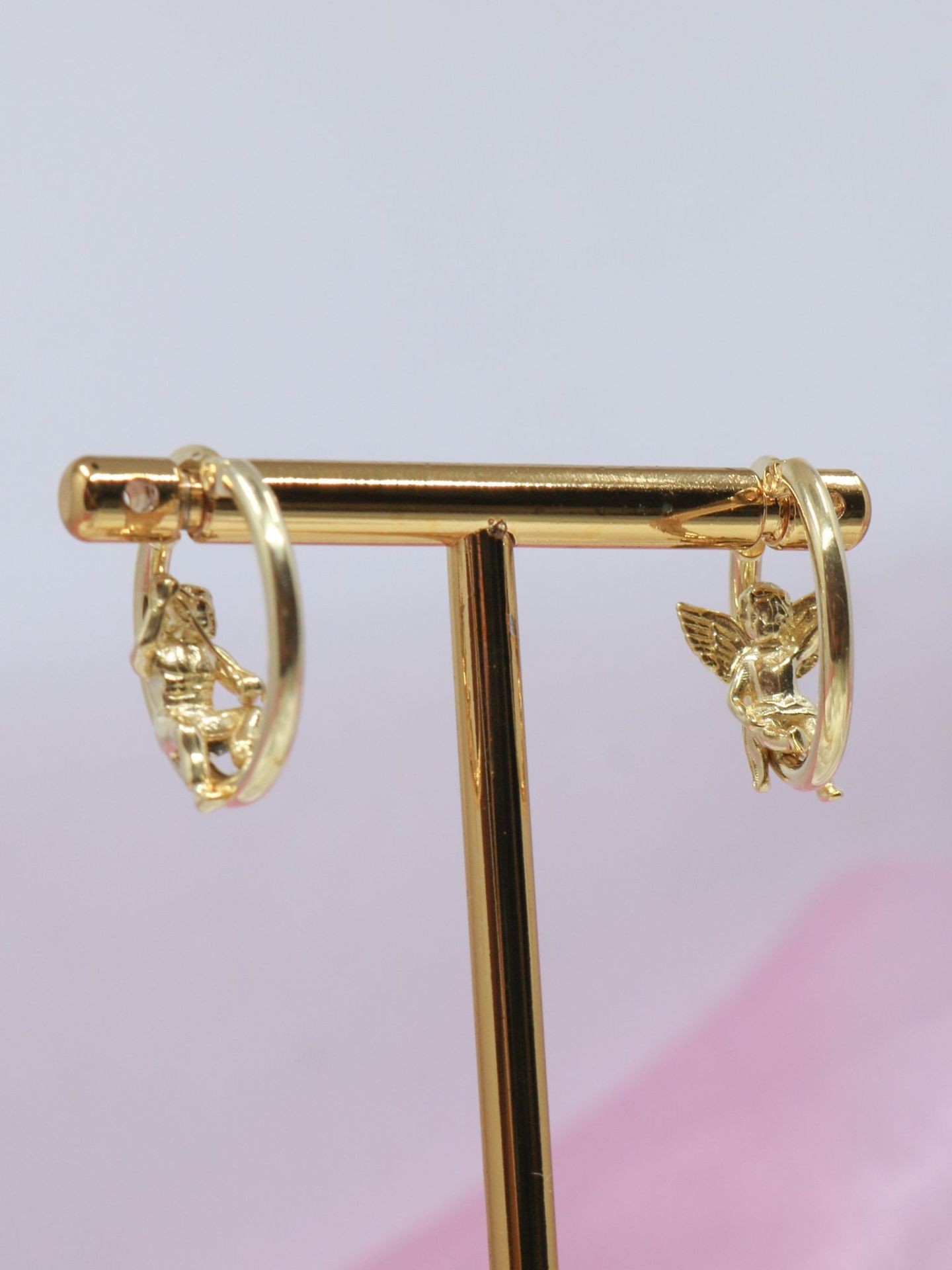 Devil and Angel Hoop Earring 925 Silver