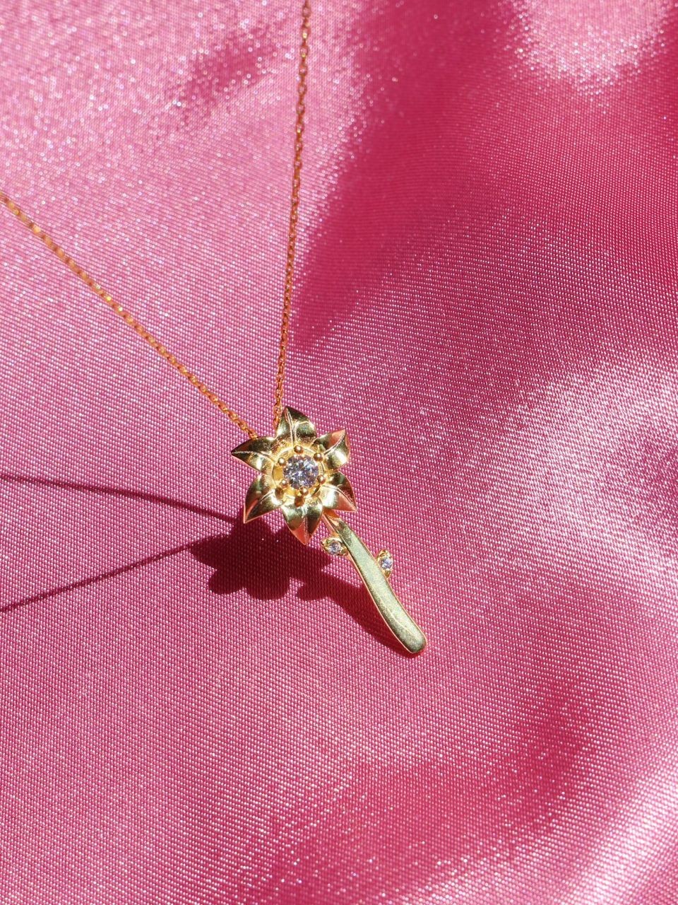 Rapunzel Sundrop Flower Necklace 925 Silver
