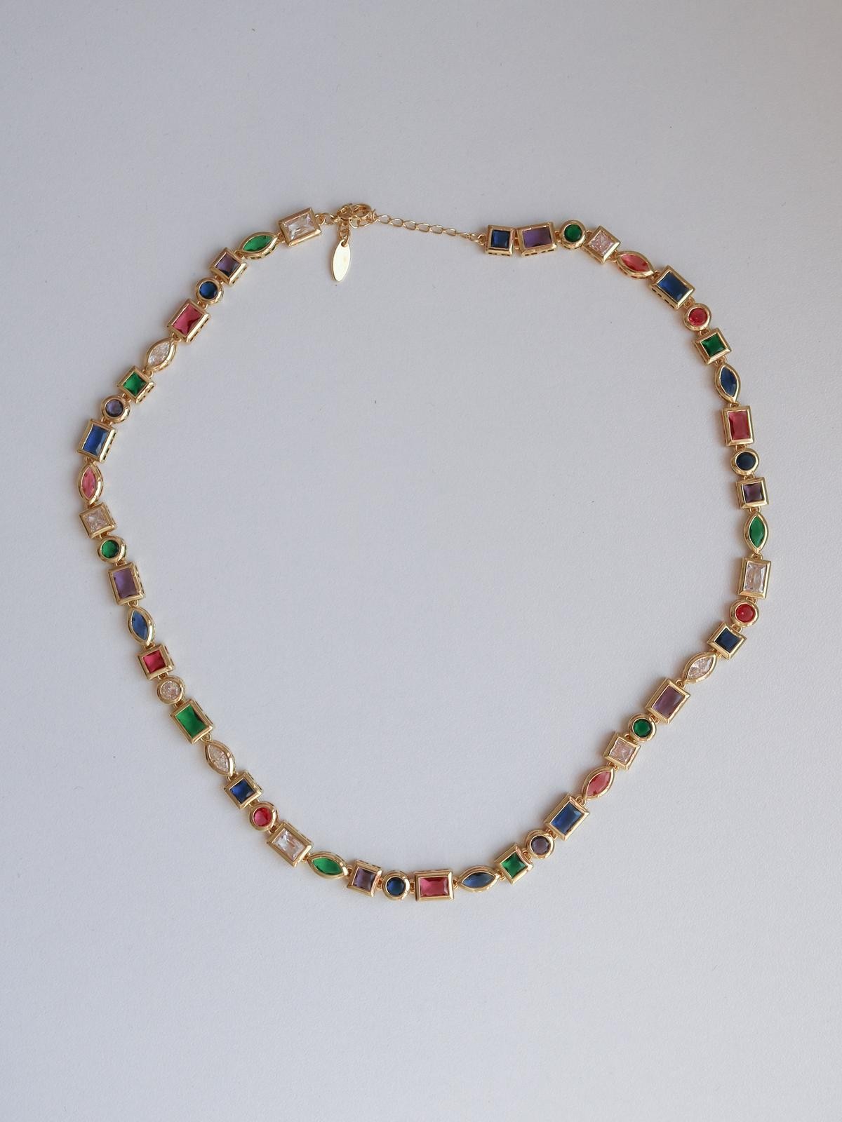 Colorful Multiple Gems Kolye