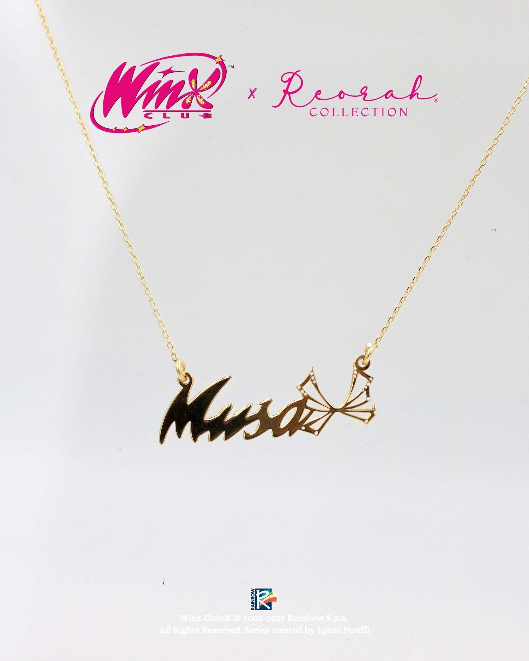 Winx Club® Musa Personalized 925 Silver Enchantix Wings Name Necklace