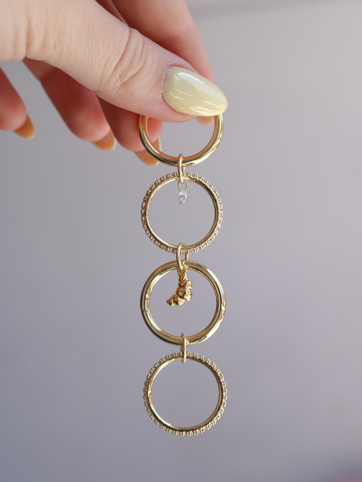 Pembe Velorien Charm Yüzük 15 - M Beden