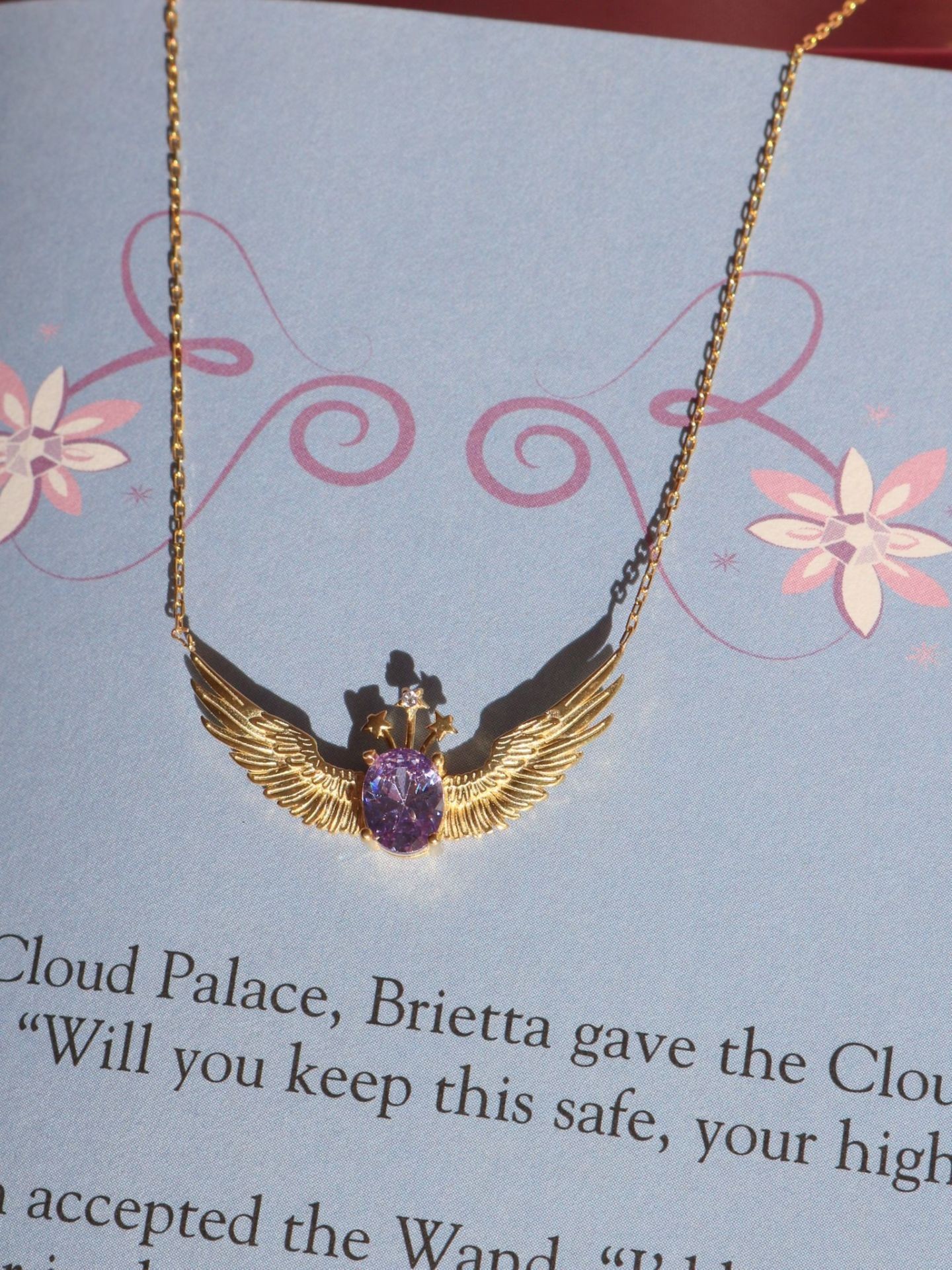 Wand of Light Magic Pegasus Necklace 925 Silver
