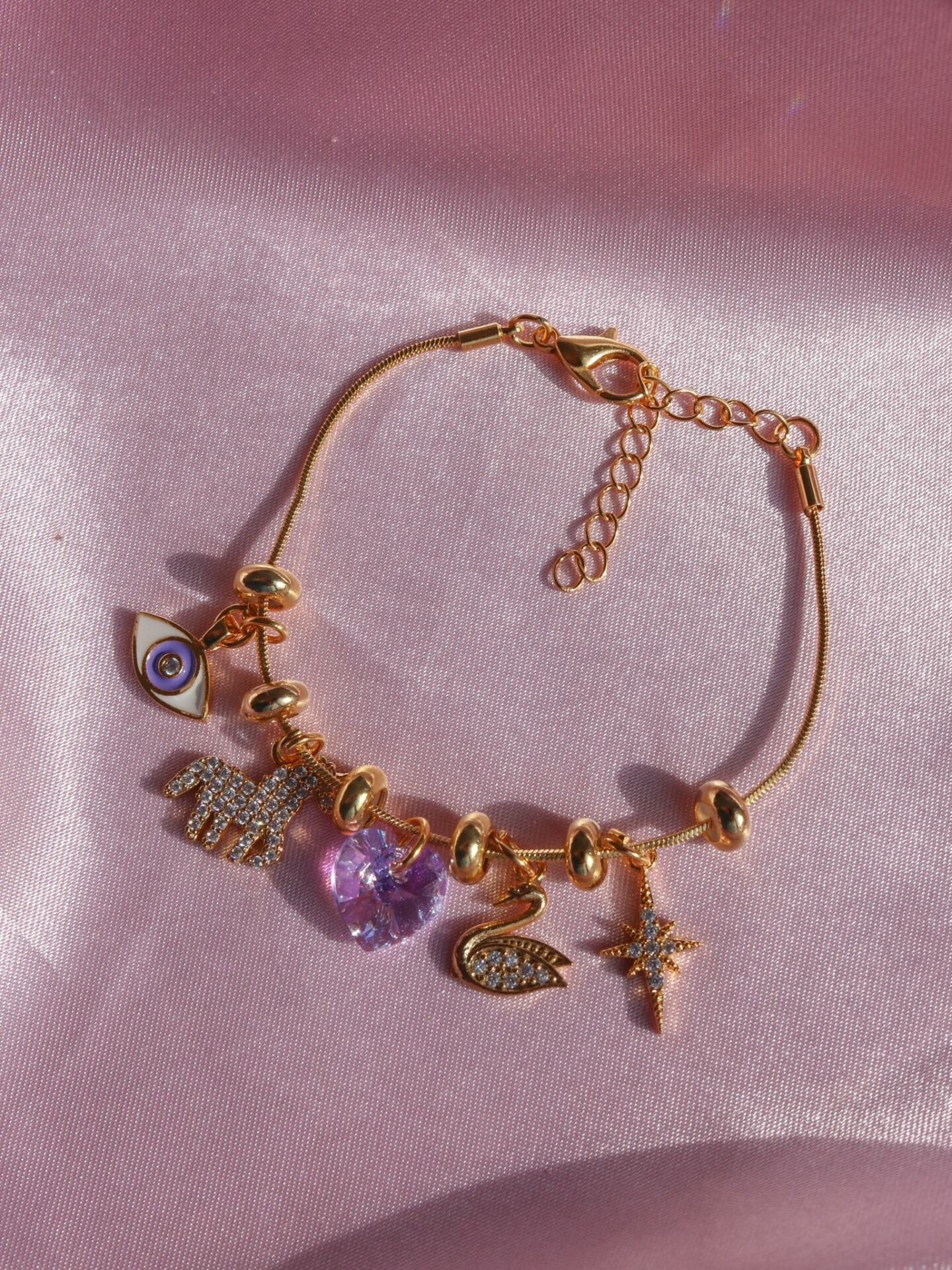 Lilac Swan Bracelet