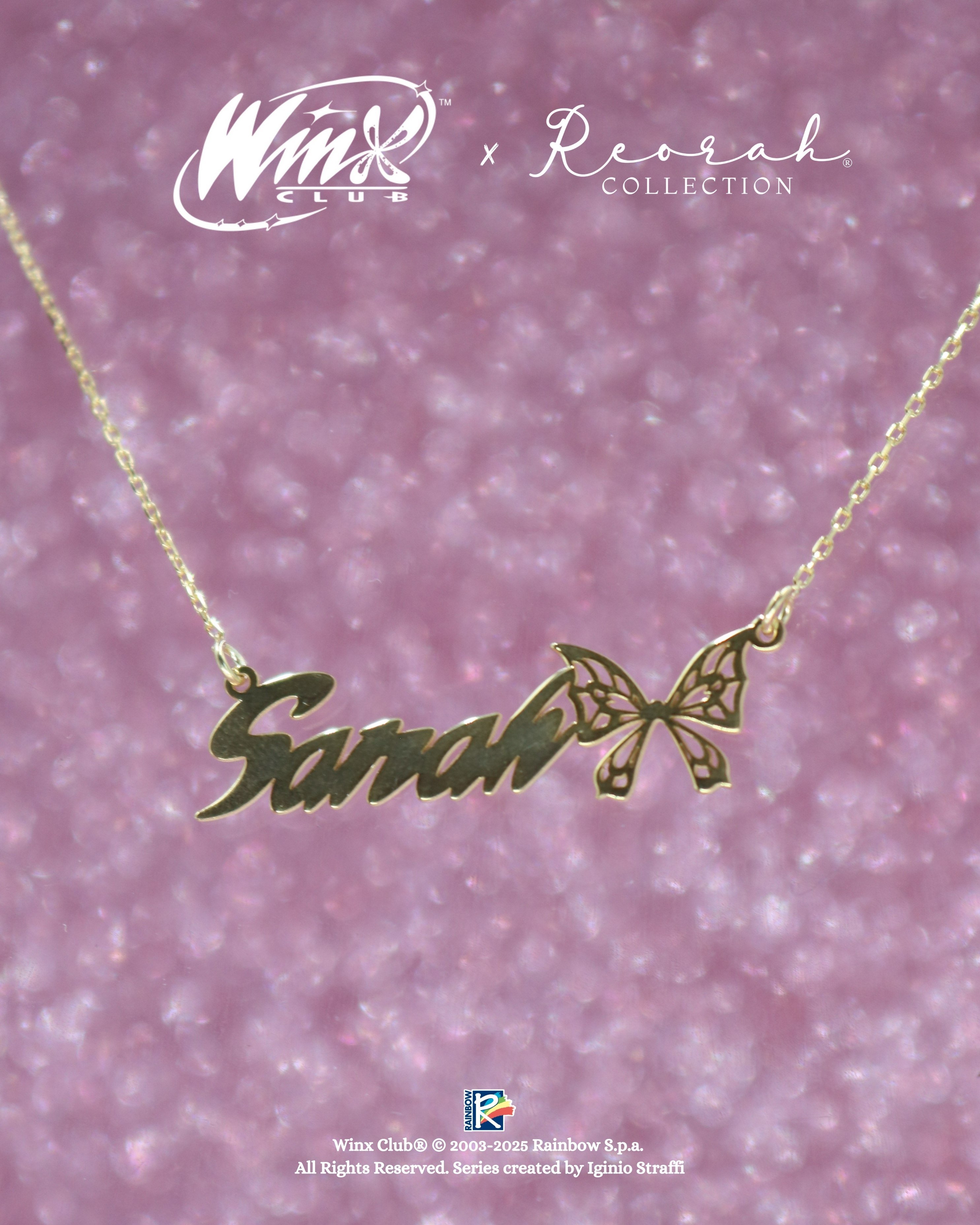 Winx Club® Kişiye Özel Enchantix Wings İsim Kolye