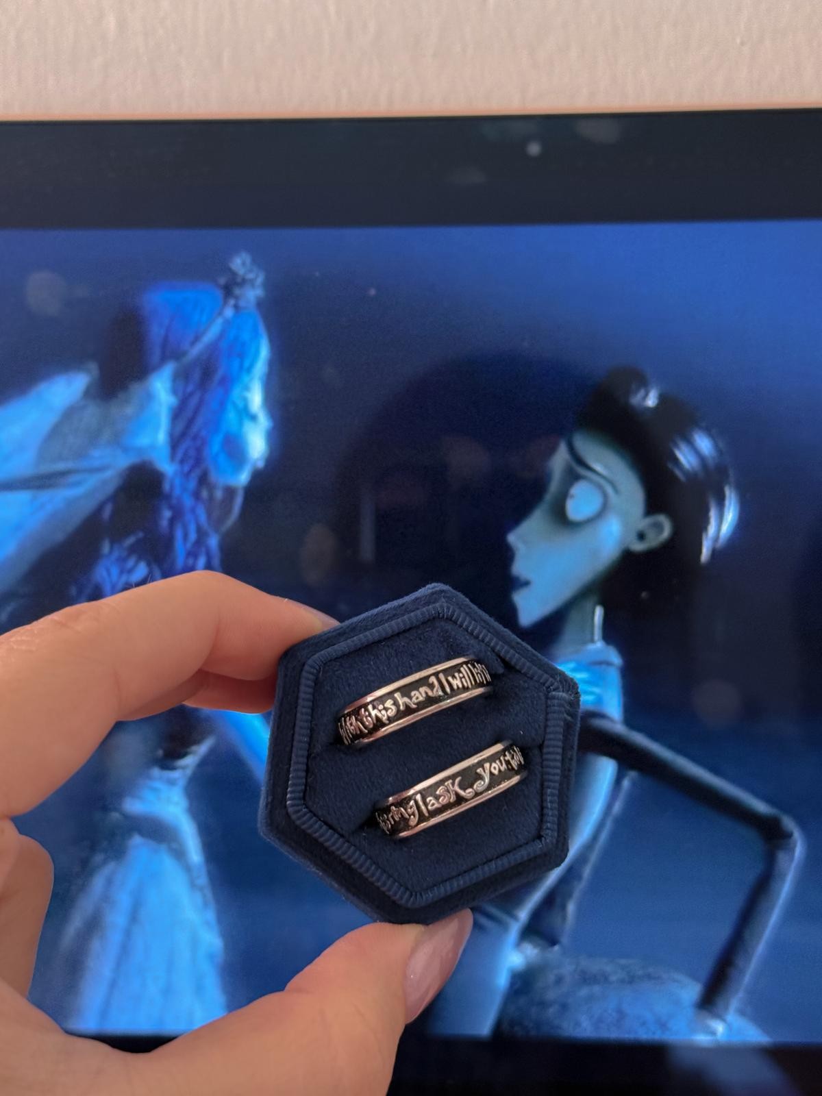 Corpse Bride Emily and Victor Couple Ring