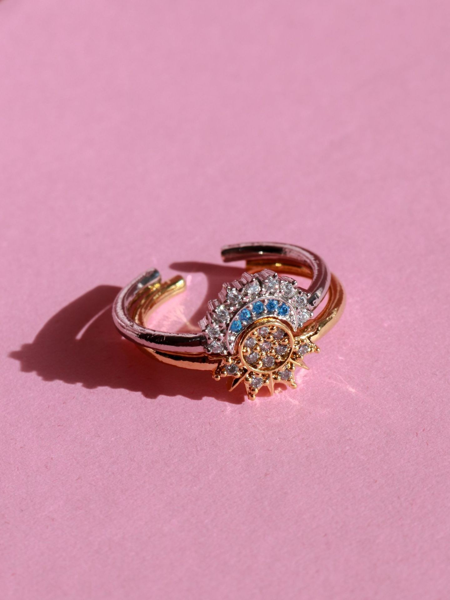 Moon and Sun Couple Ring