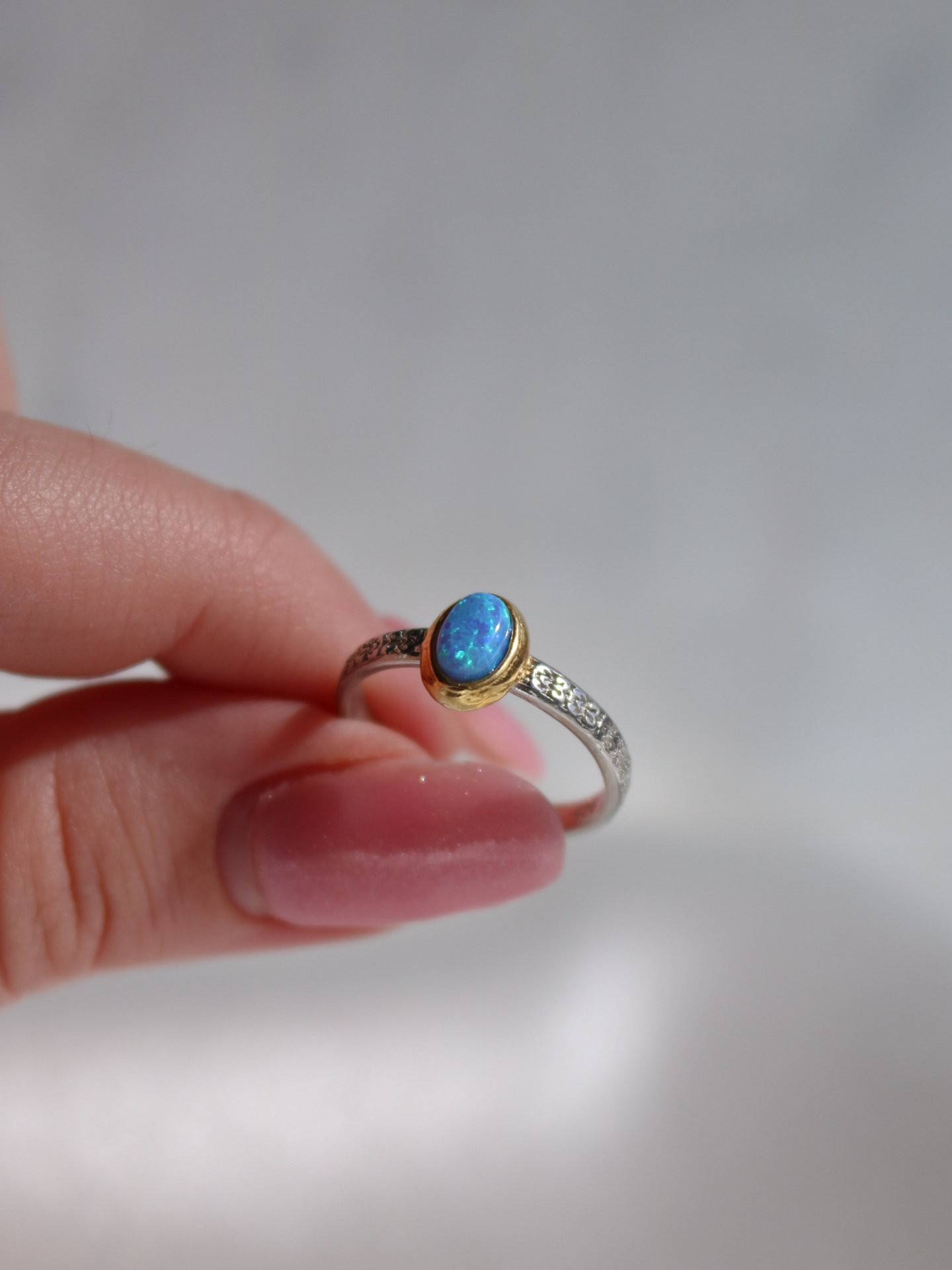 Princess Jasmine Headband Opalite 925 Silver Ring