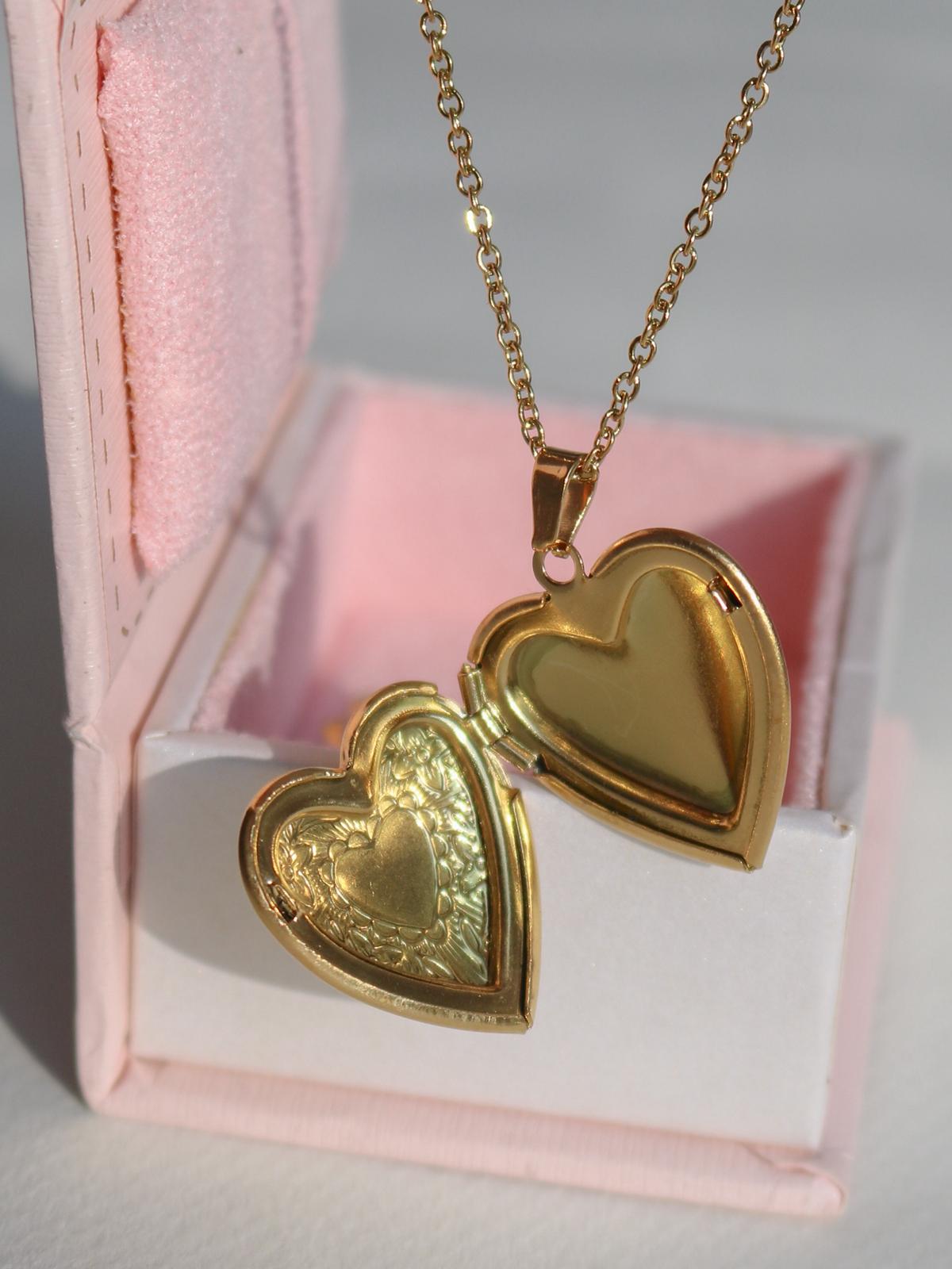 Floral Heart Kişiye Özel Fotoğraflı Kolye