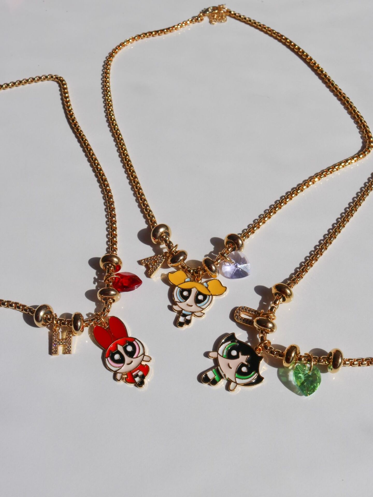 Powerpuff Girls Swarovski & Letter Necklace (pcs)