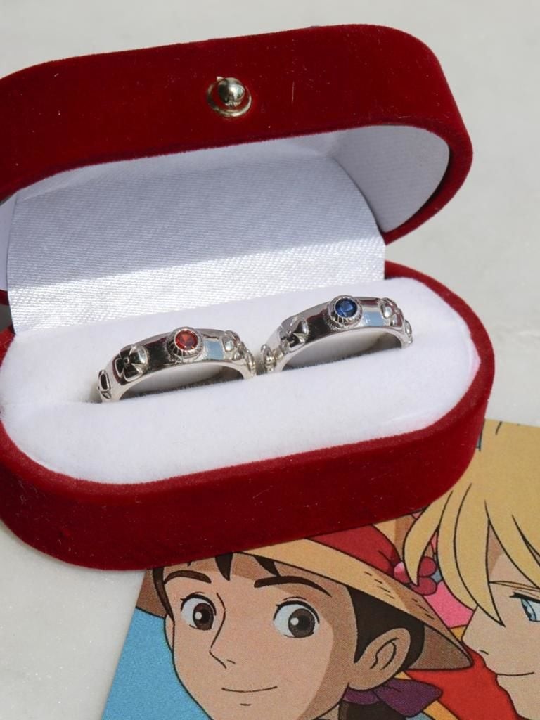 Howl's Moving Castle Couple Ring 925 Silver