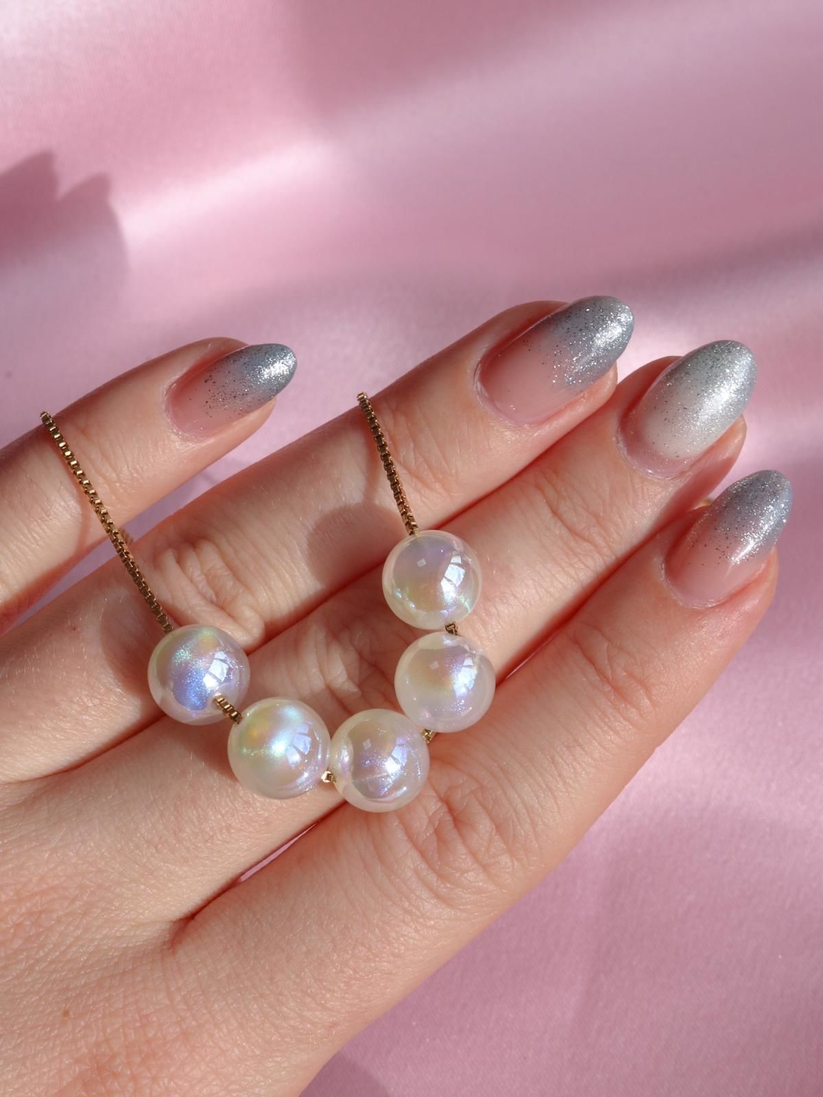 Glitter Mermaid Elina 5 Pearl Necklace