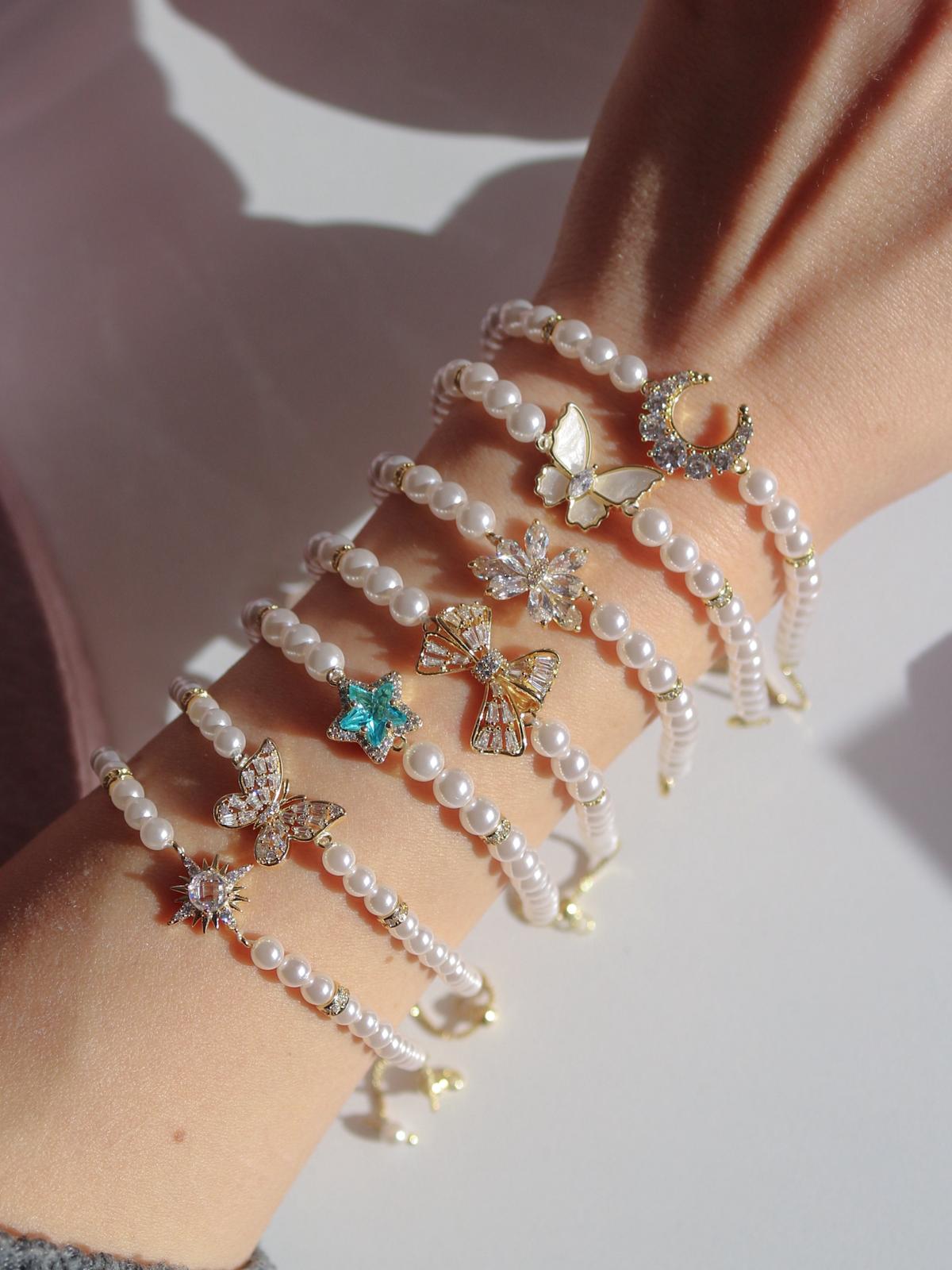 Blossom Pearl Sparkle Asansör Bileklik