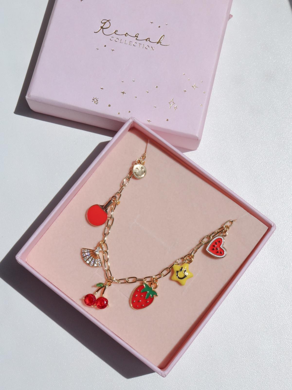 Red Juicy Joy Charm Kolye Xuping Zincir